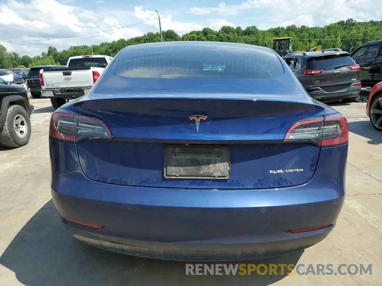 6 fotografías del automóvil dañado 5YJ3E1EB2KF533423 TESLA MODEL 3 2019