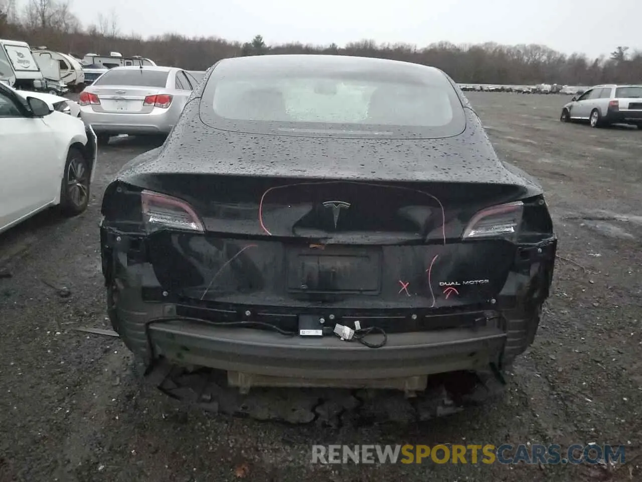 6 fotografías del automóvil dañado 5YJ3E1EB3KF198981 TESLA MODEL 3 2019