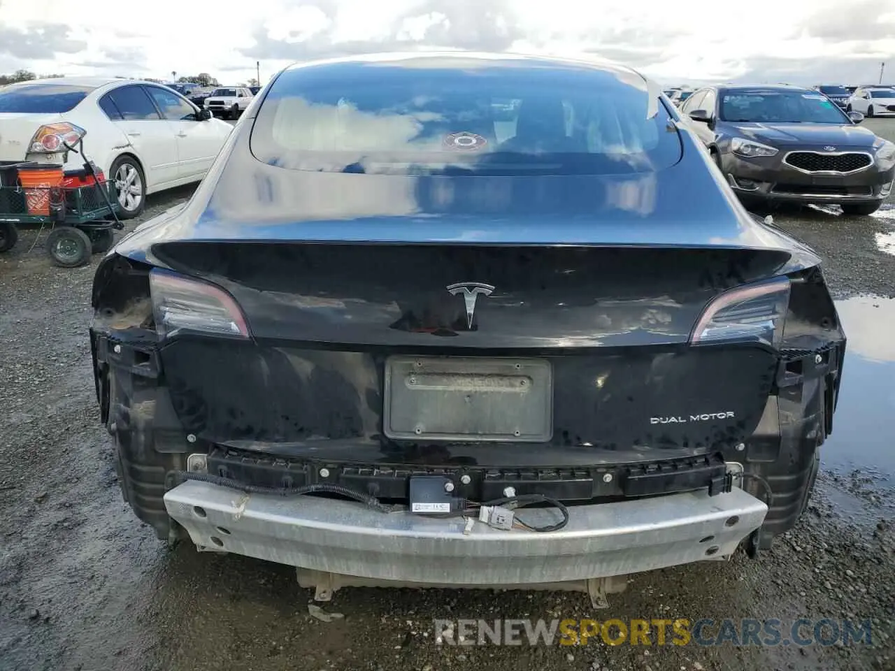 6 fotografías del automóvil dañado 5YJ3E1EB3KF208747 TESLA MODEL 3 2019