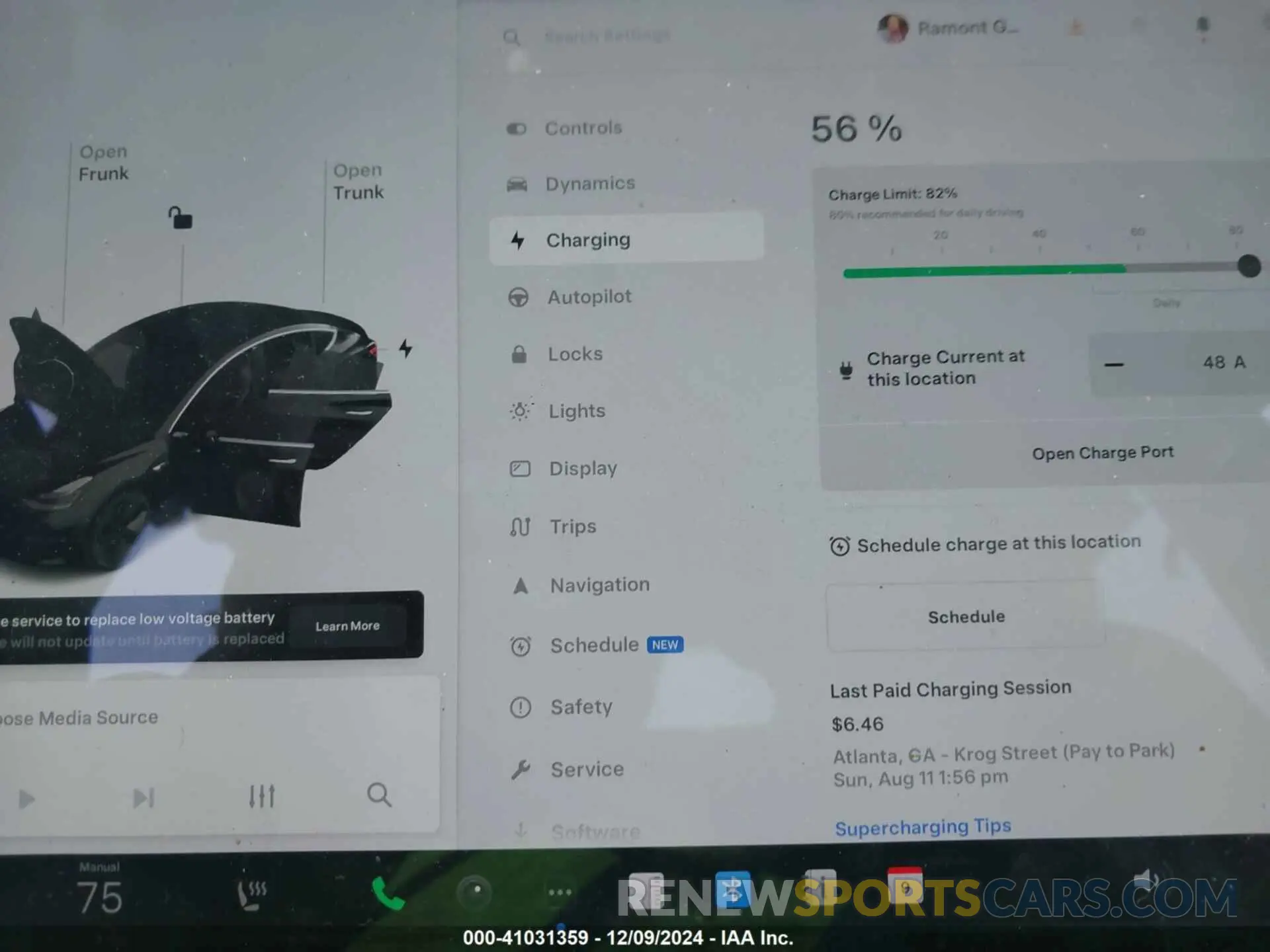 16 fotografías del automóvil dañado 5YJ3E1EB3KF385024 TESLA MODEL 3 2019