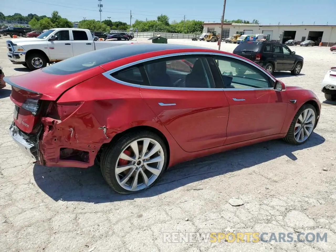 3 fotografías del automóvil dañado 5YJ3E1EB3KF392958 TESLA MODEL 3 2019