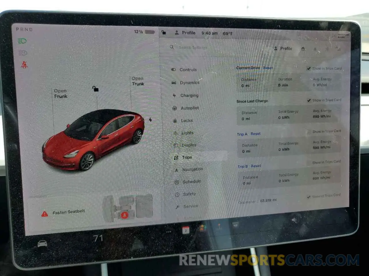 9 fotografías del automóvil dañado 5YJ3E1EB3KF421777 TESLA MODEL 3 2019