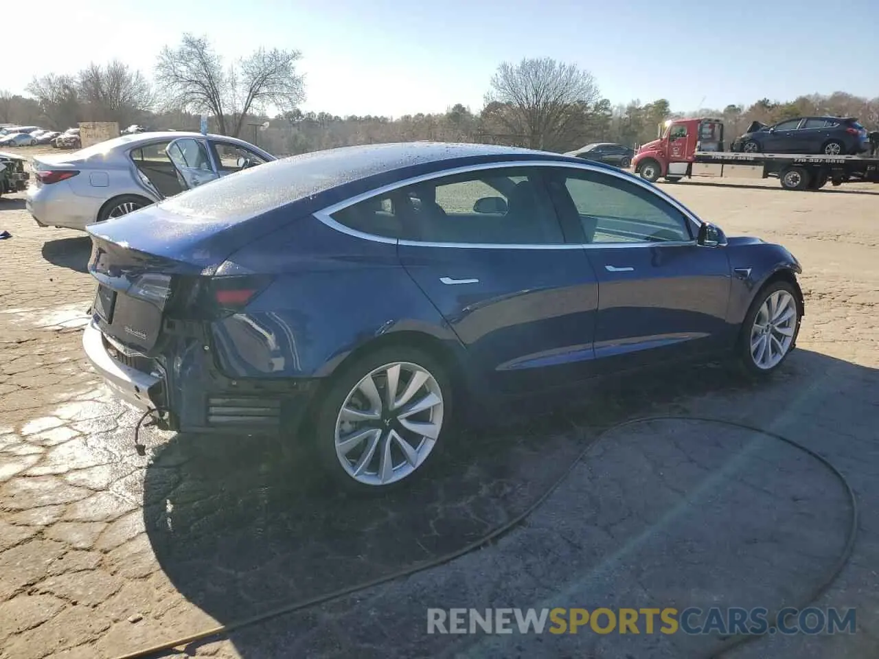 3 fotografías del automóvil dañado 5YJ3E1EB3KF423142 TESLA MODEL 3 2019