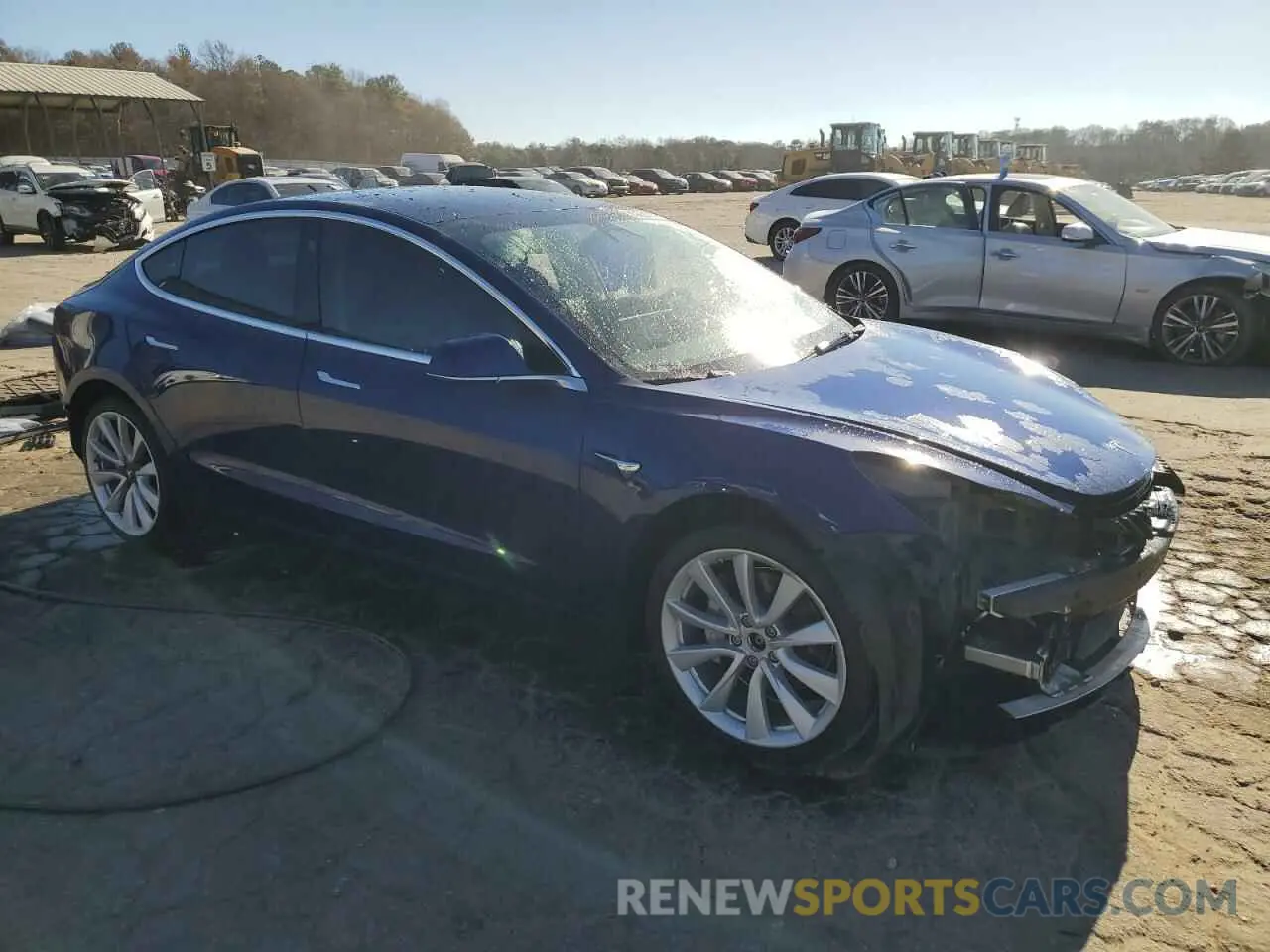 4 fotografías del automóvil dañado 5YJ3E1EB3KF423142 TESLA MODEL 3 2019