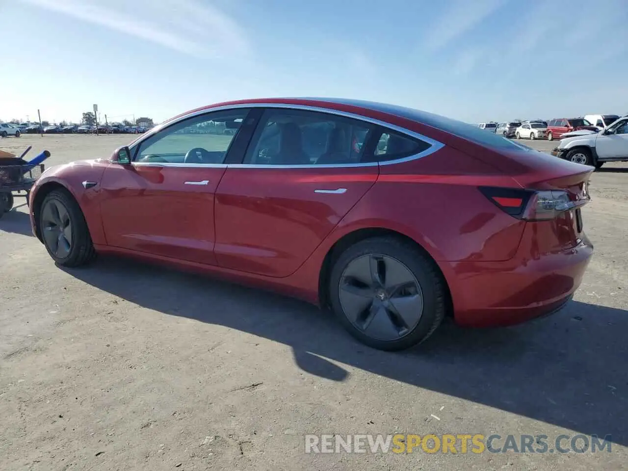 2 fotografías del automóvil dañado 5YJ3E1EB3KF432875 TESLA MODEL 3 2019