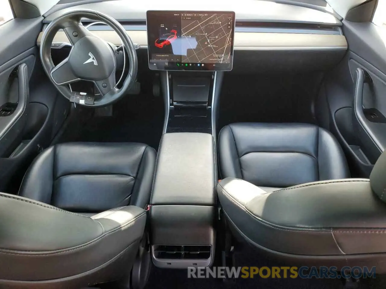 8 fotografías del automóvil dañado 5YJ3E1EB3KF432875 TESLA MODEL 3 2019