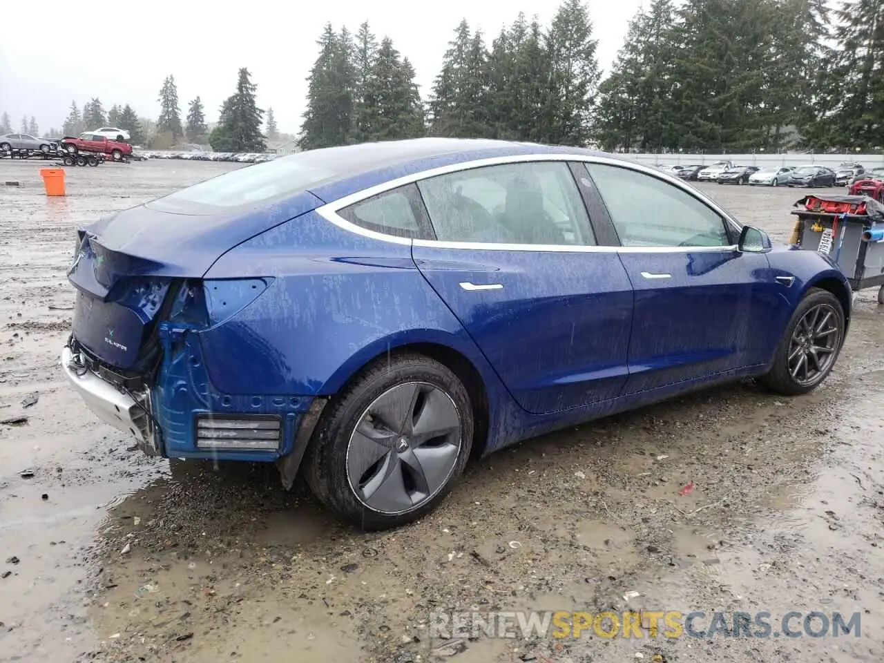 3 fotografías del automóvil dañado 5YJ3E1EB3KF433198 TESLA MODEL 3 2019