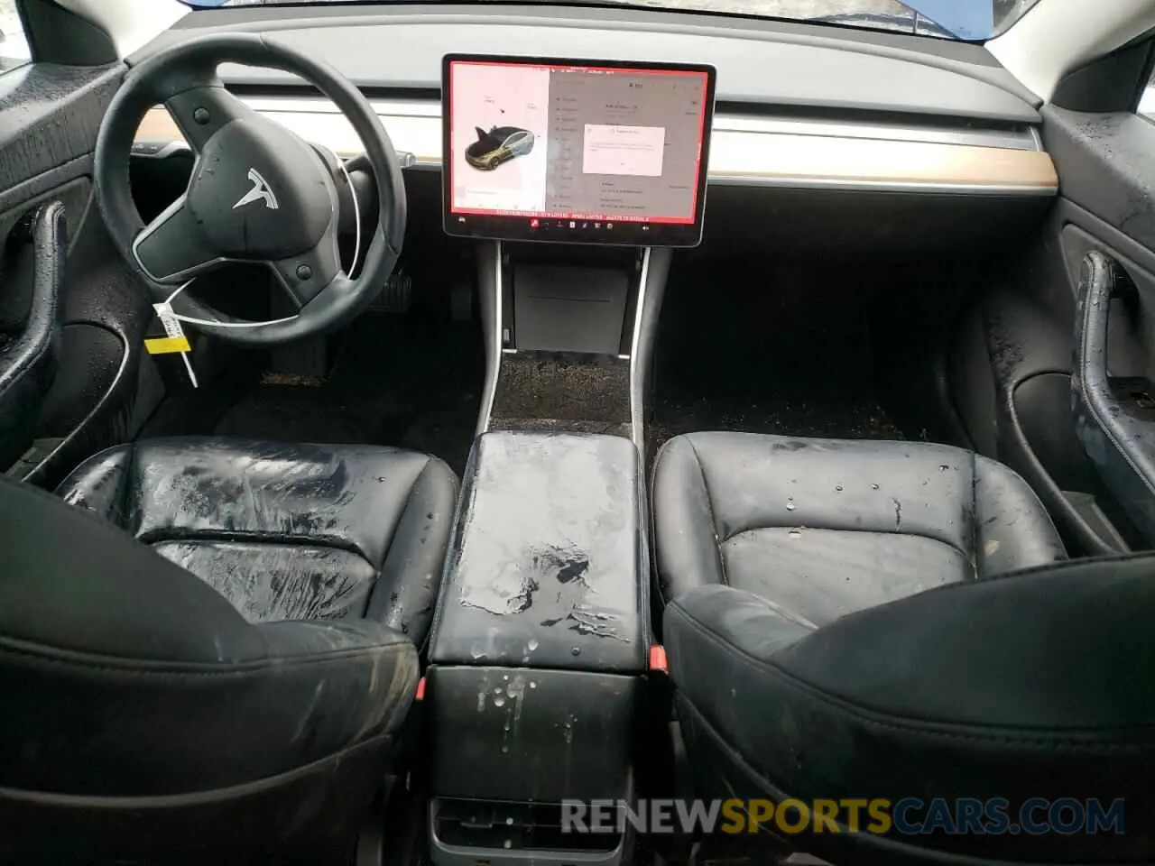 8 fotografías del automóvil dañado 5YJ3E1EB3KF433198 TESLA MODEL 3 2019
