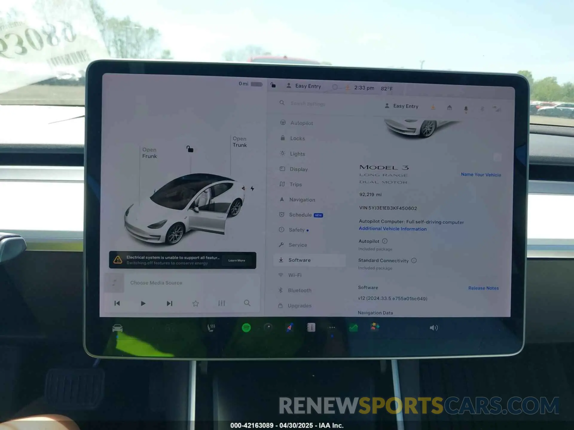 7 fotografías del automóvil dañado 5YJ3E1EB3KF450602 TESLA MODEL 3 2019