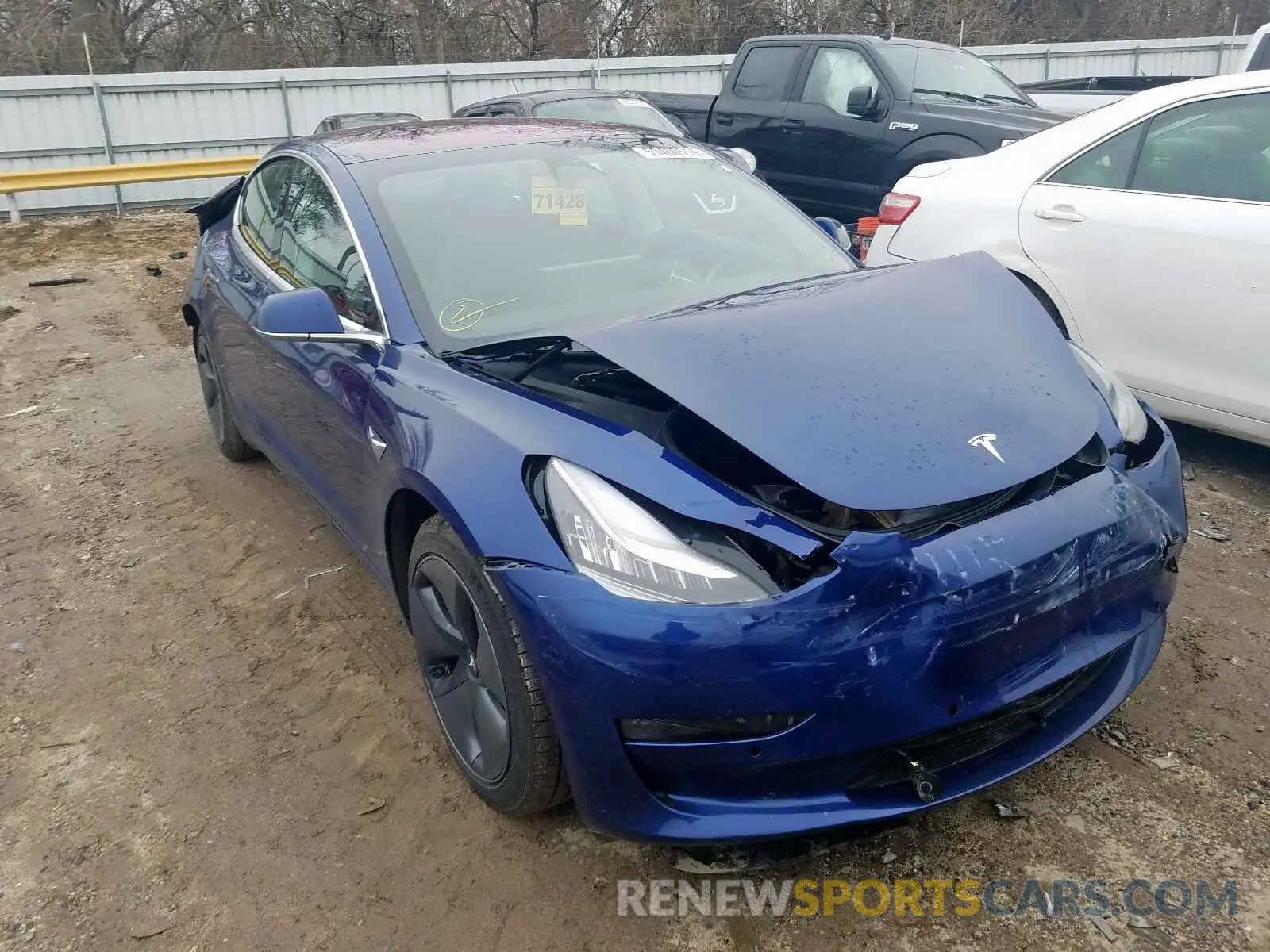 1 fotografías del automóvil dañado 5YJ3E1EB4KF191327 TESLA MODEL 3 2019