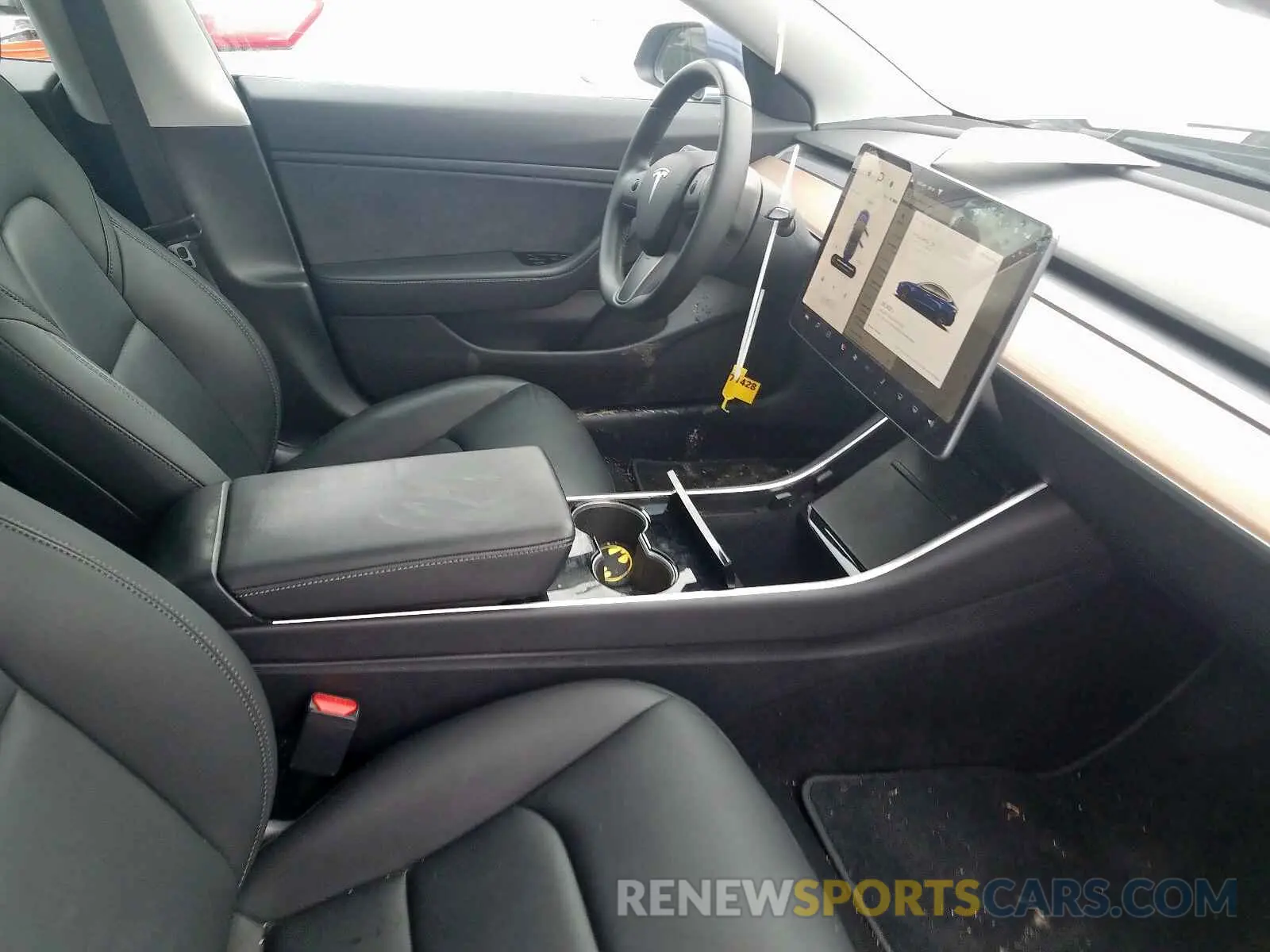 5 fotografías del automóvil dañado 5YJ3E1EB4KF191327 TESLA MODEL 3 2019