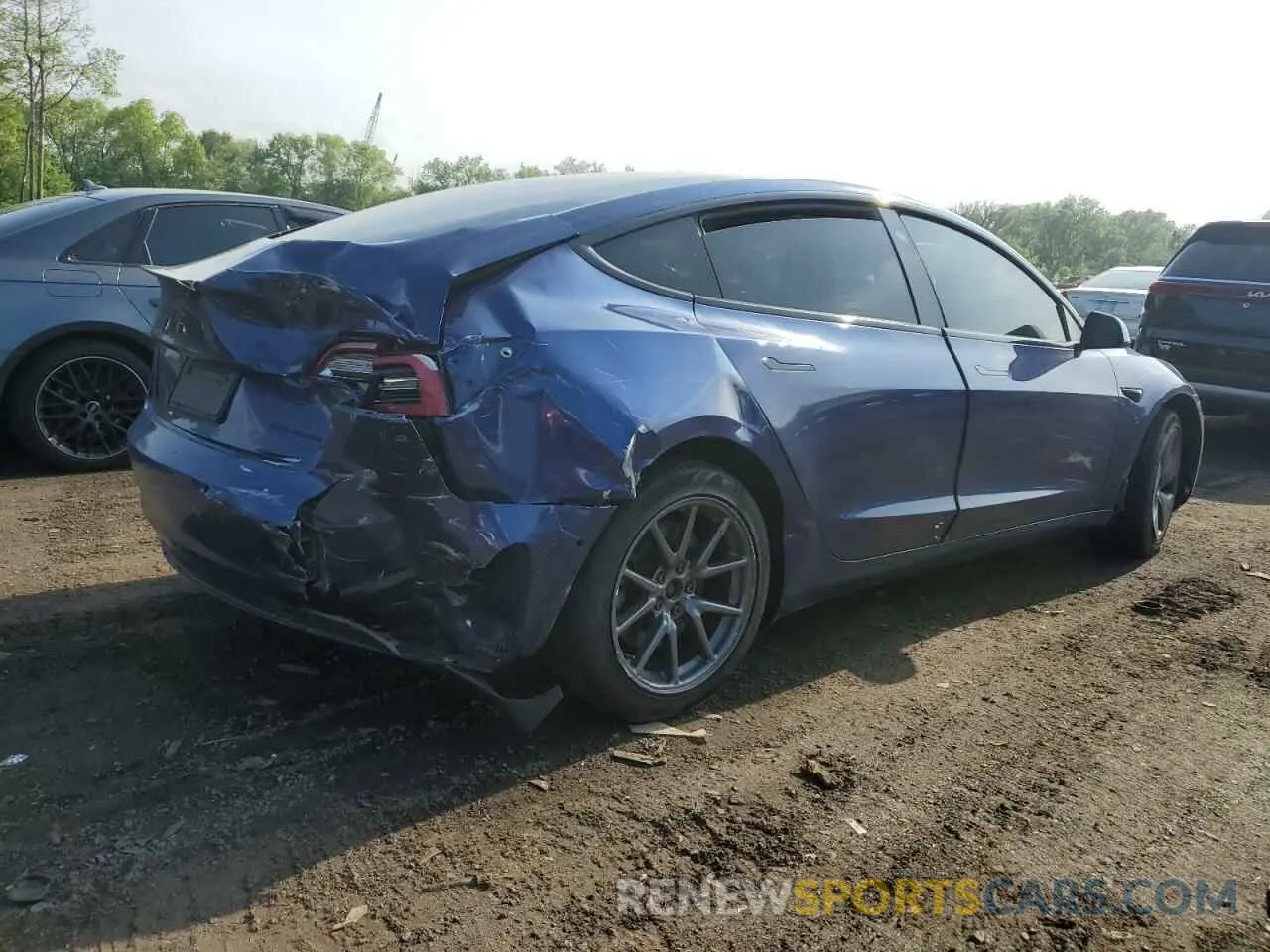 3 fotografías del automóvil dañado 5YJ3E1EB4KF191411 TESLA MODEL 3 2019