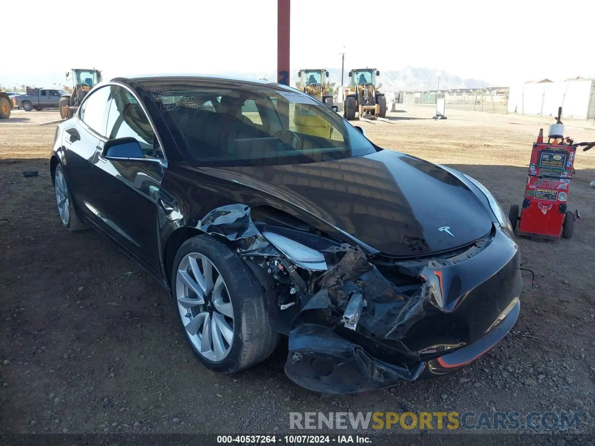 6 fotografías del automóvil dañado 5YJ3E1EB4KF364800 TESLA MODEL 3 2019