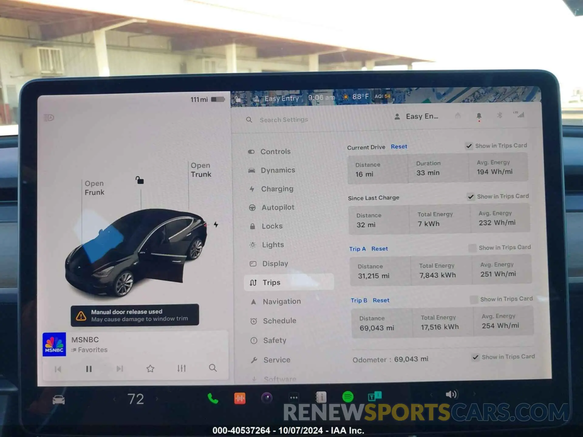 7 fotografías del automóvil dañado 5YJ3E1EB4KF364800 TESLA MODEL 3 2019
