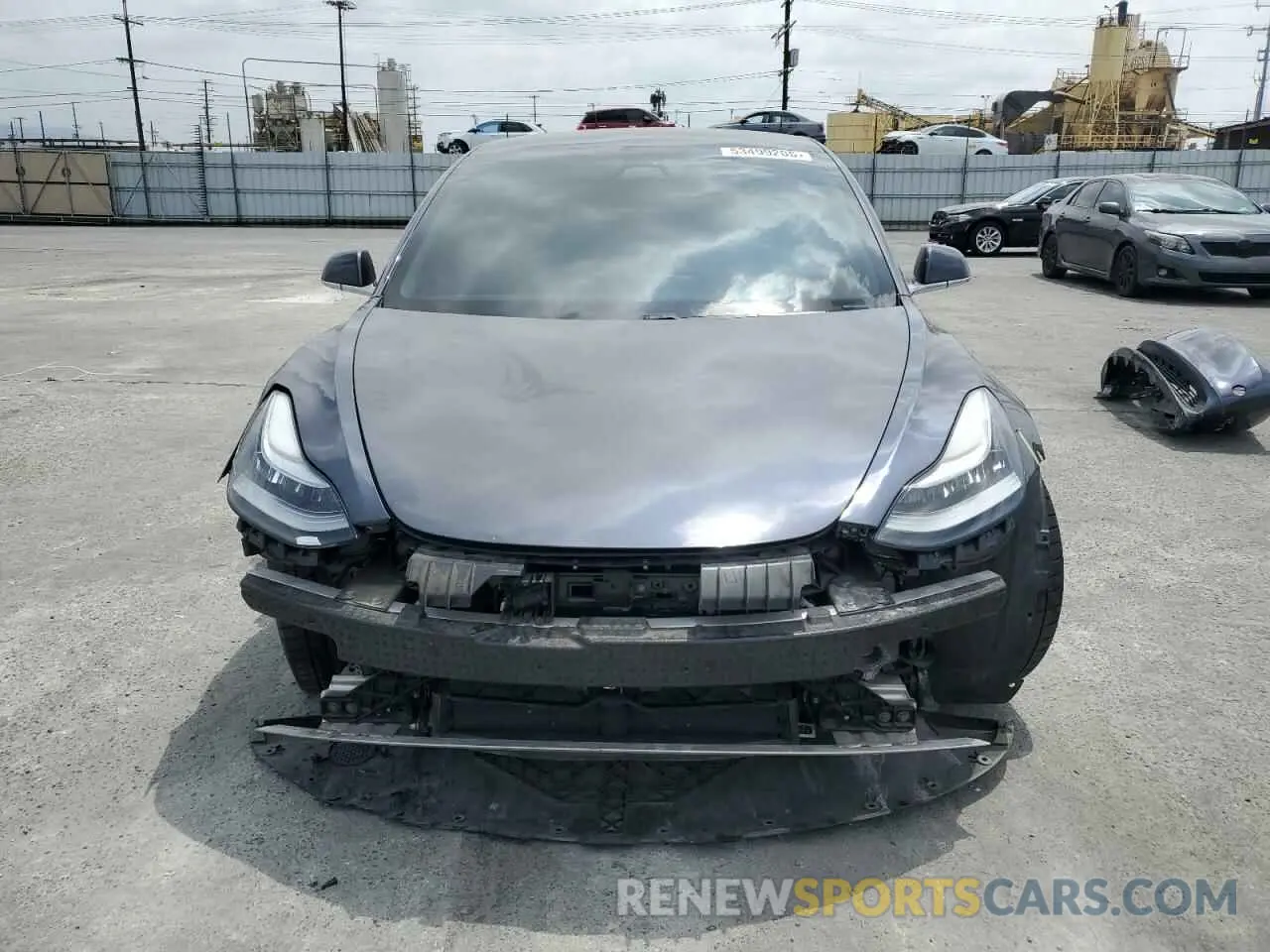 5 fotografías del automóvil dañado 5YJ3E1EB4KF437020 TESLA MODEL 3 2019