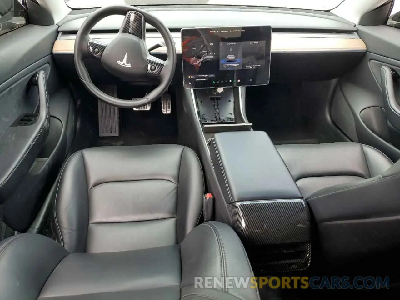 8 fotografías del automóvil dañado 5YJ3E1EB4KF437020 TESLA MODEL 3 2019