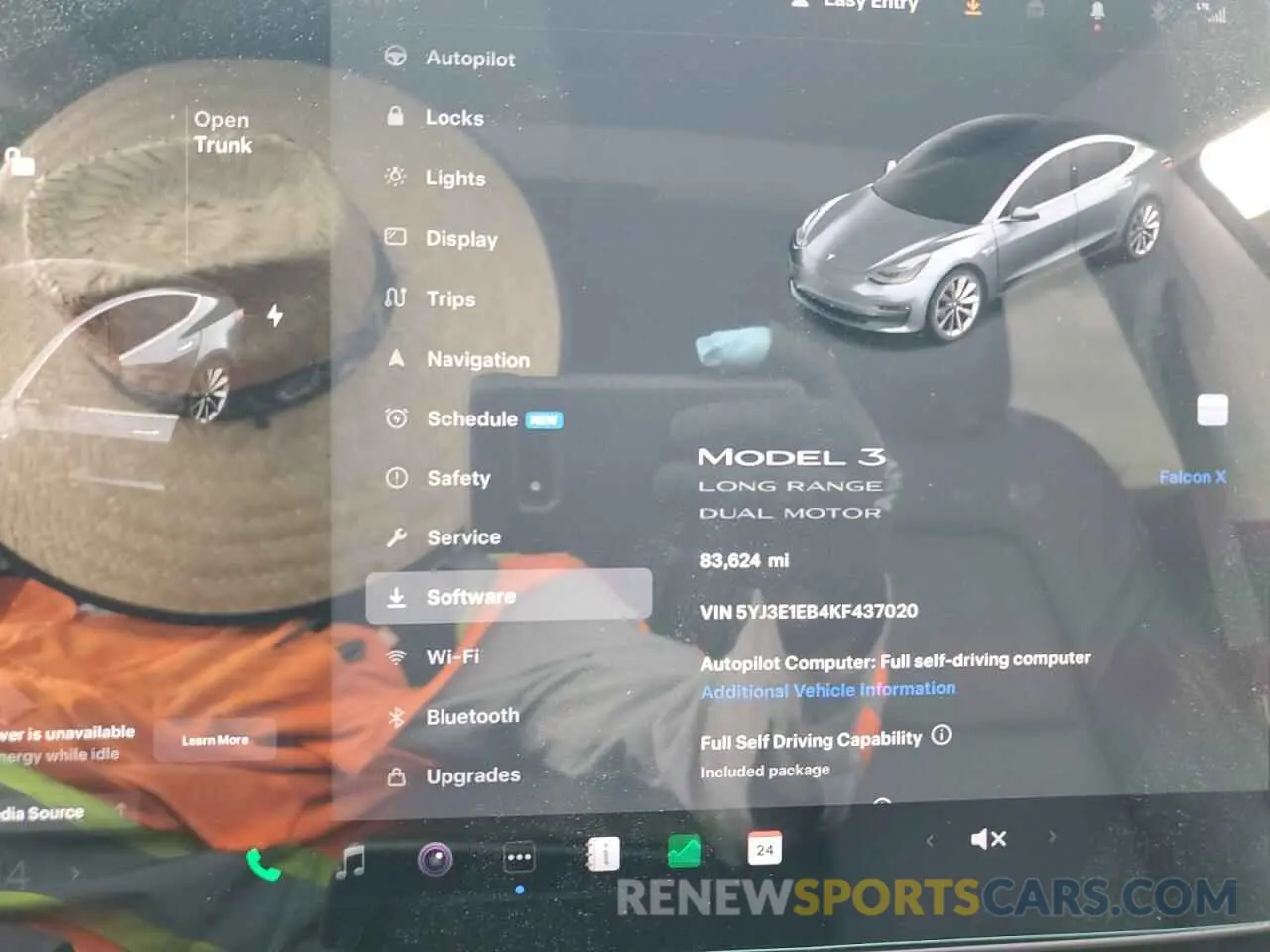 9 fotografías del automóvil dañado 5YJ3E1EB4KF437020 TESLA MODEL 3 2019