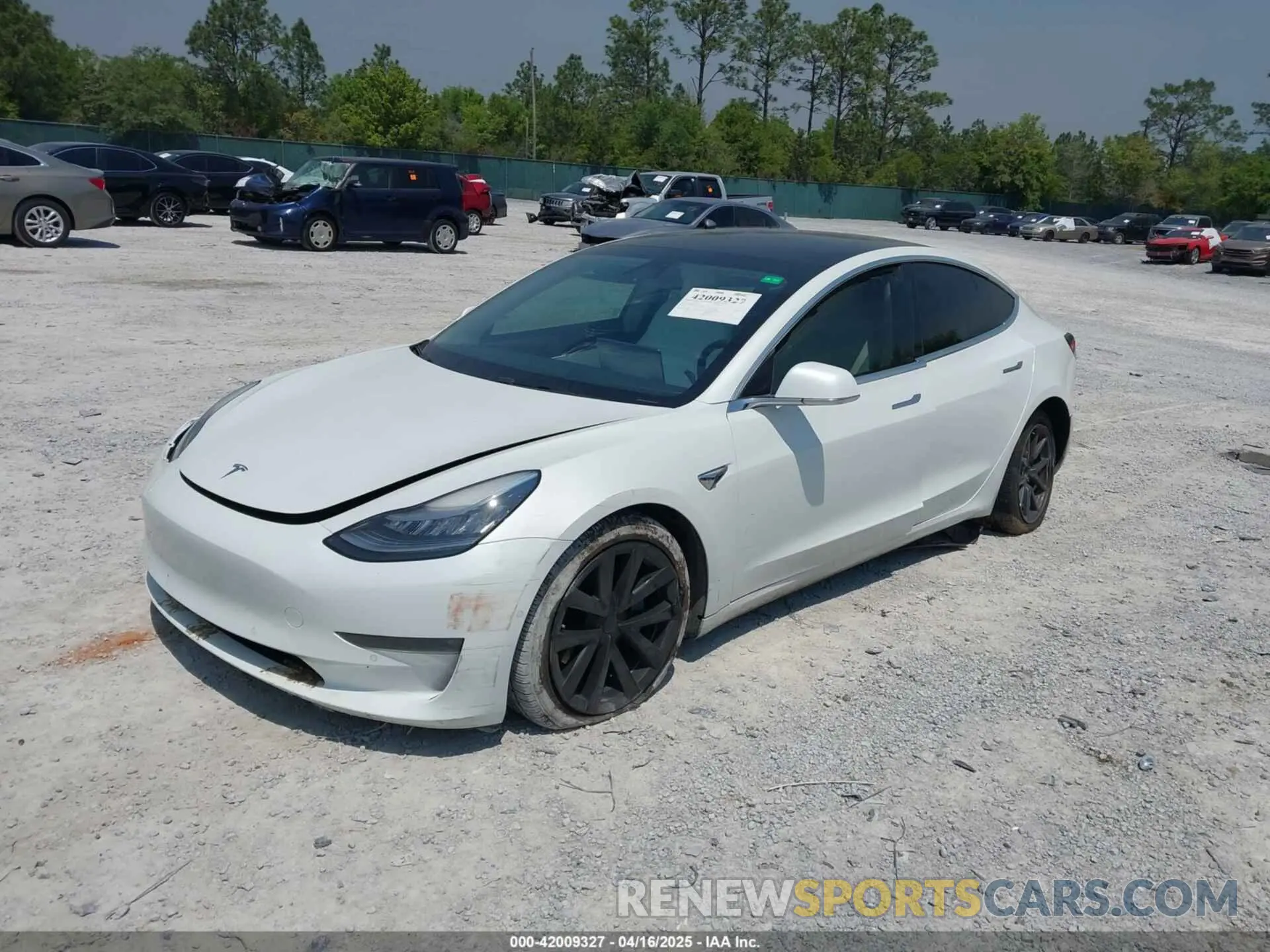2 fotografías del automóvil dañado 5YJ3E1EB4KF494432 TESLA MODEL 3 2019