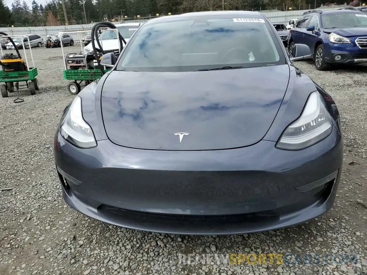 5 fotografías del automóvil dañado 5YJ3E1EB4KF510077 TESLA MODEL 3 2019