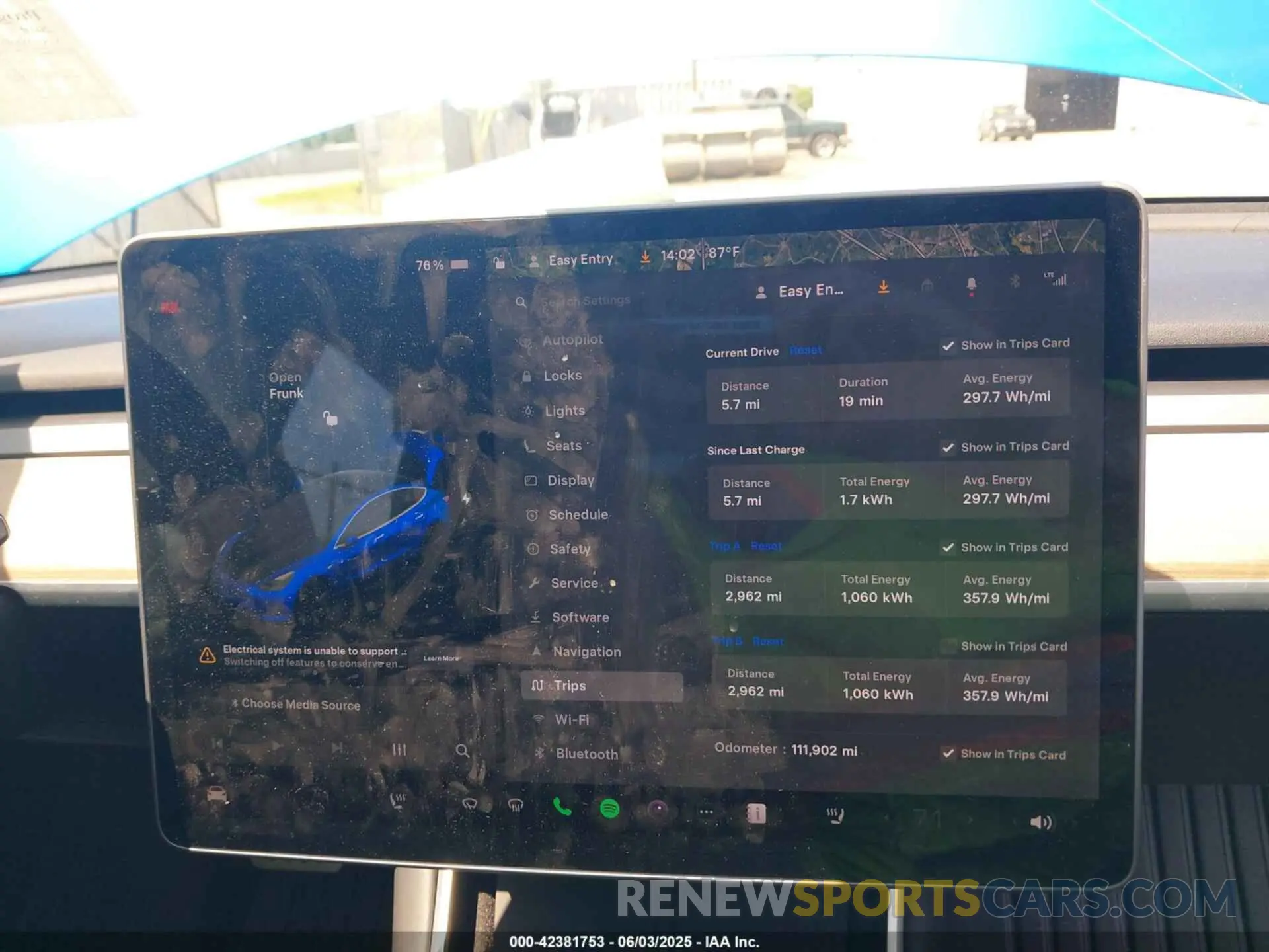 7 fotografías del automóvil dañado 5YJ3E1EB5KF208748 TESLA MODEL 3 2019