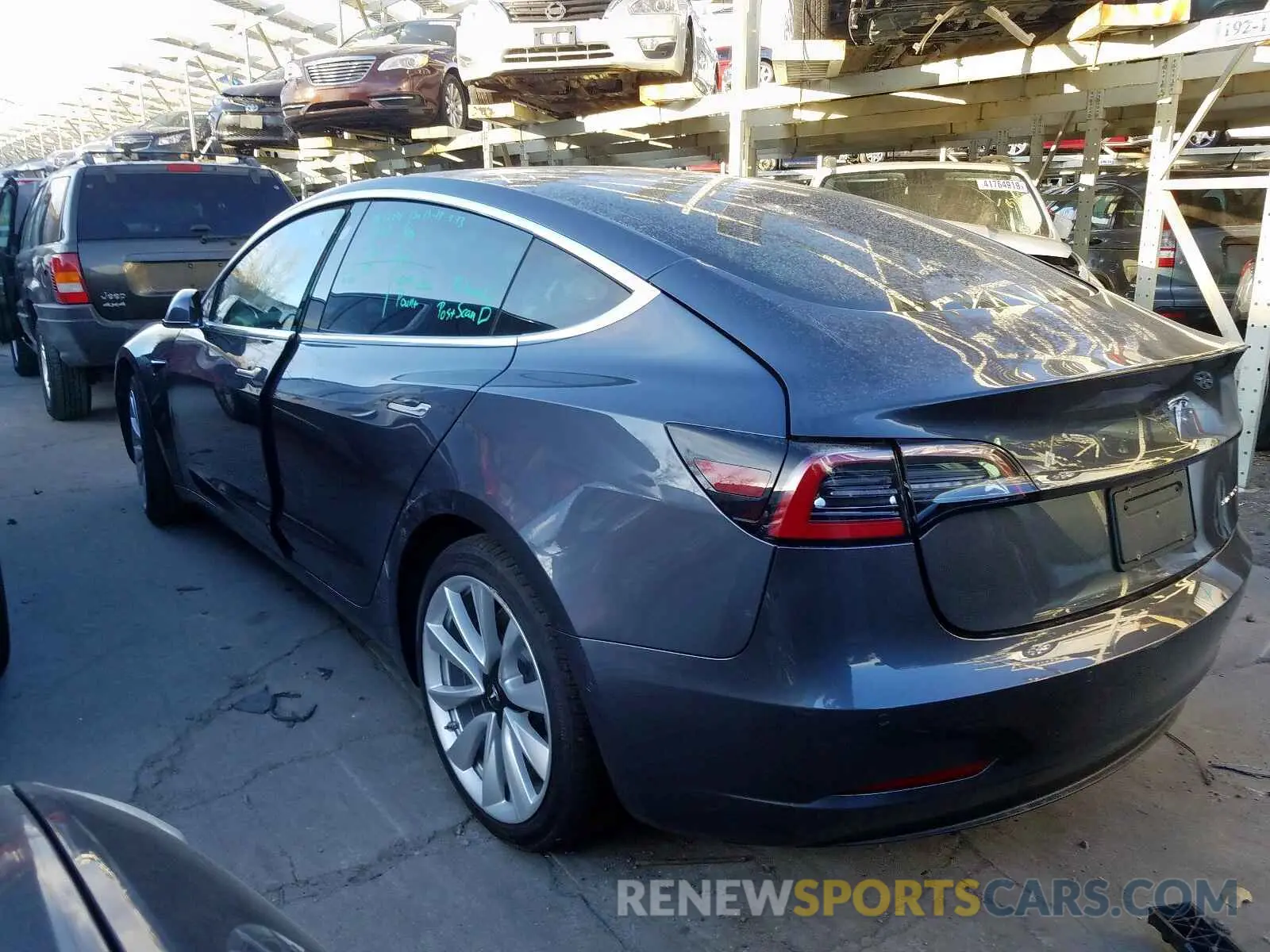 3 fotografías del automóvil dañado 5YJ3E1EB5KF209690 TESLA MODEL 3 2019