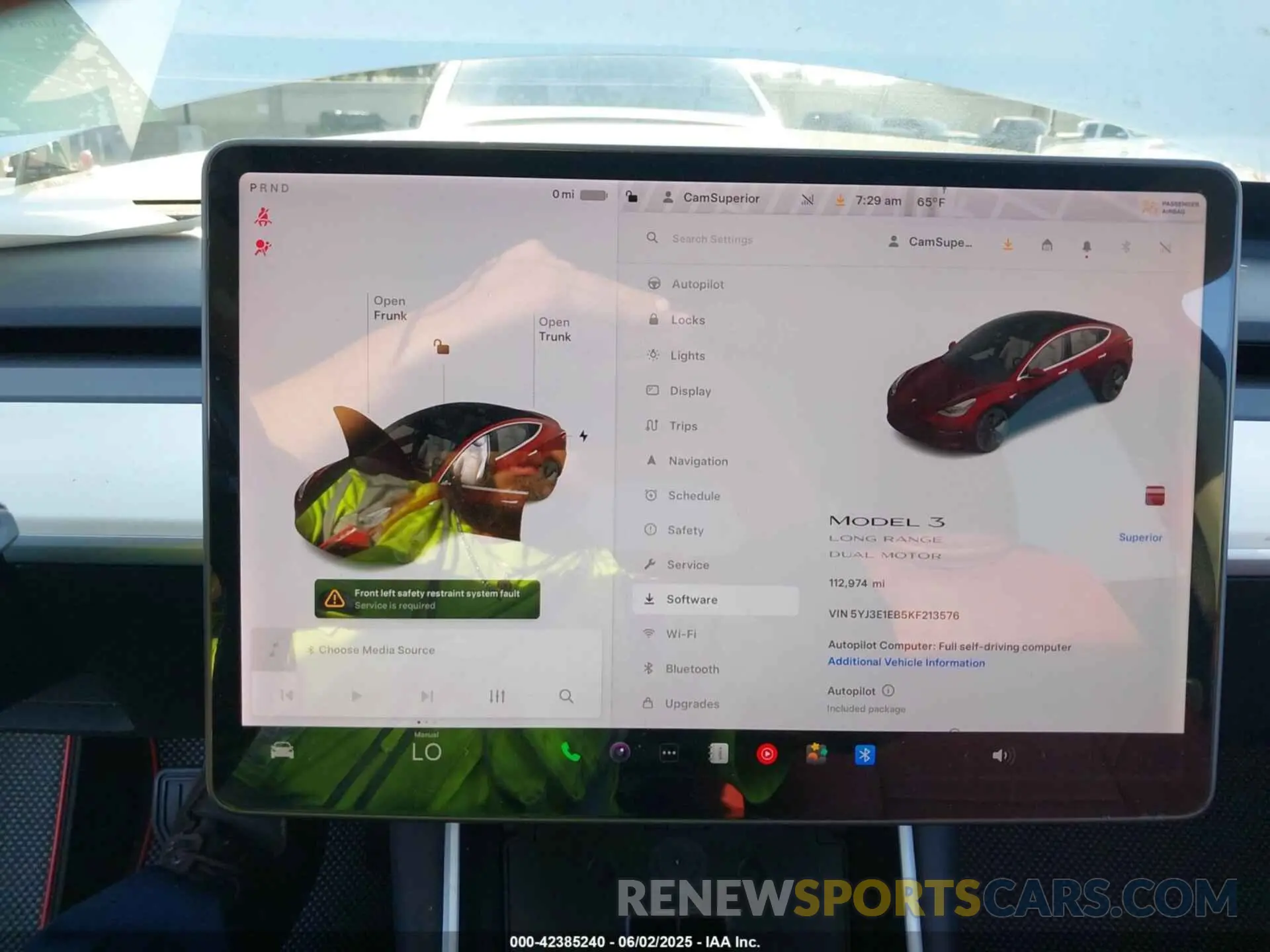 18 fotografías del automóvil dañado 5YJ3E1EB5KF213576 TESLA MODEL 3 2019