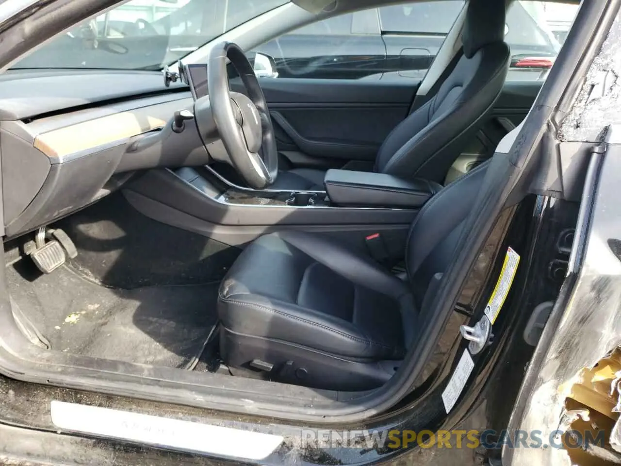 7 fotografías del automóvil dañado 5YJ3E1EB5KF361307 TESLA MODEL 3 2019