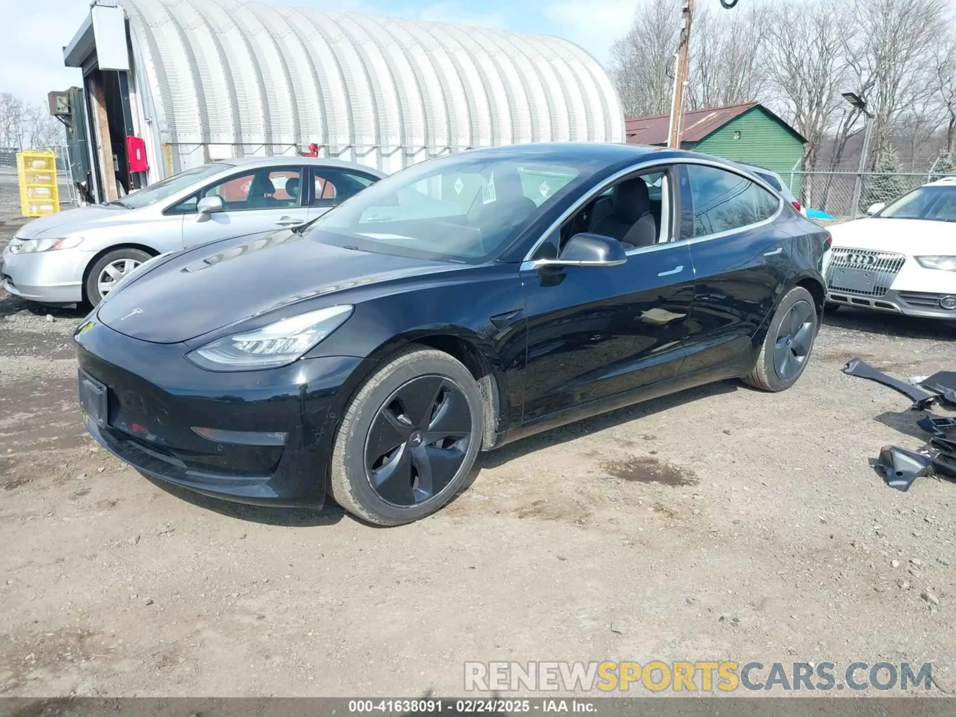 2 fotografías del automóvil dañado 5YJ3E1EB5KF384330 TESLA MODEL 3 2019