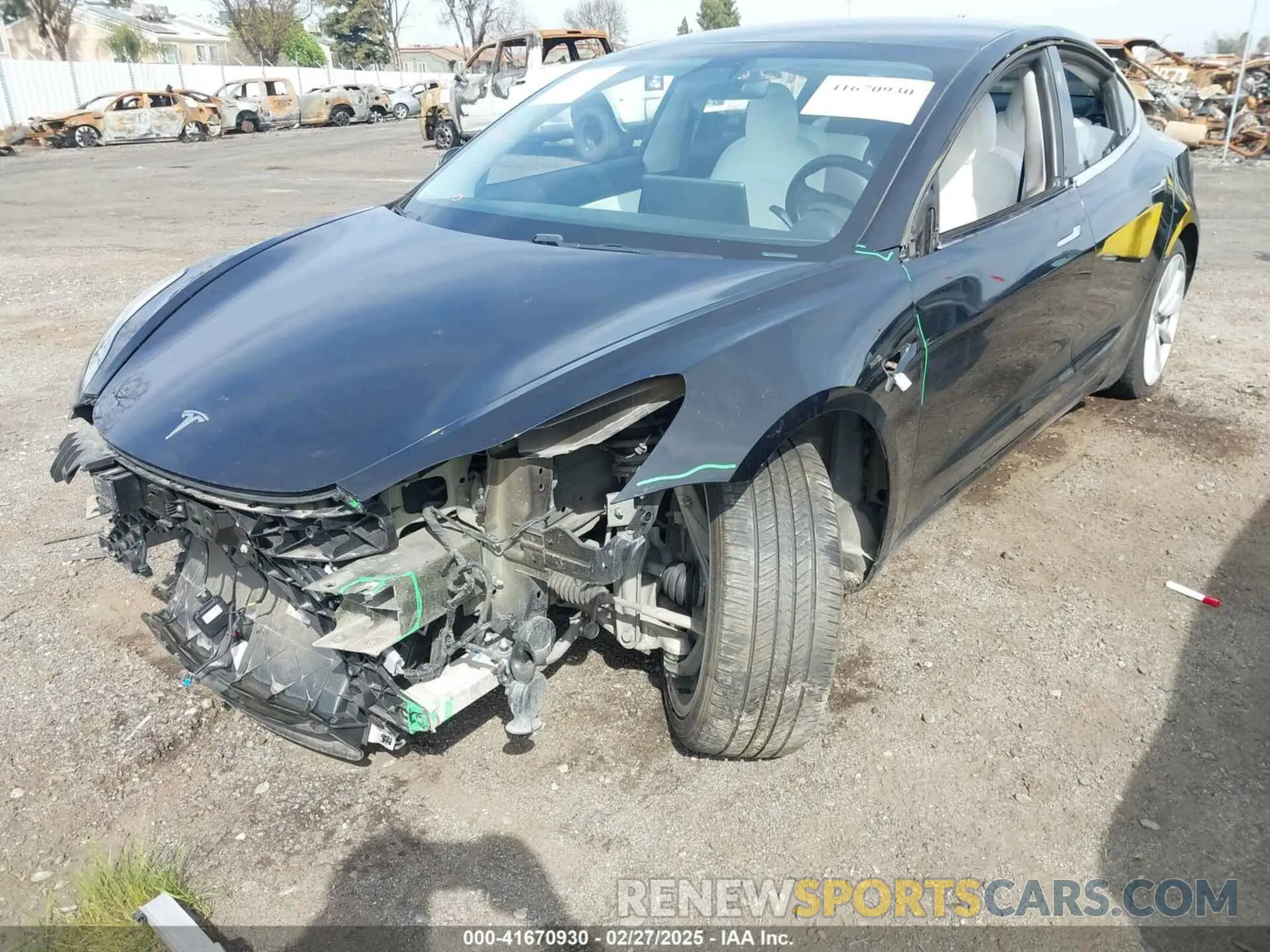 6 fotografías del automóvil dañado 5YJ3E1EB5KF391424 TESLA MODEL 3 2019