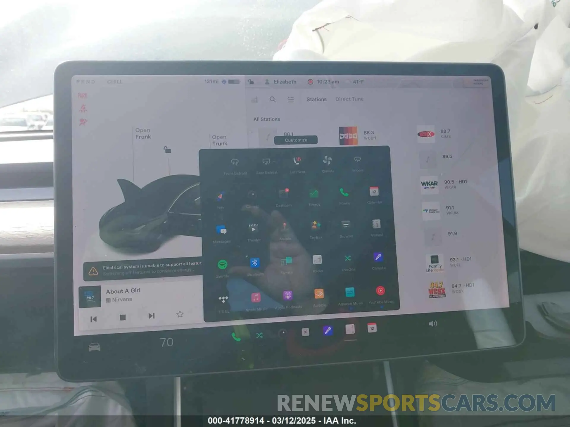 18 fotografías del automóvil dañado 5YJ3E1EB5KF414748 TESLA MODEL 3 2019