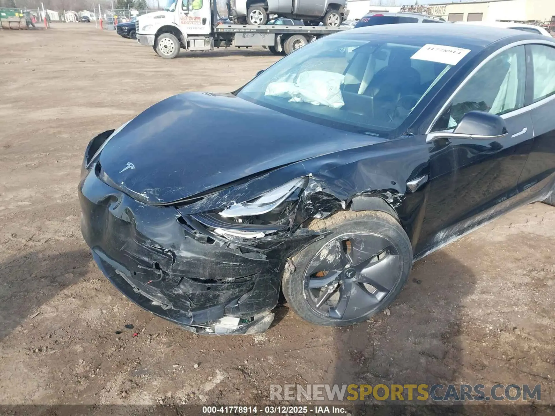 6 fotografías del automóvil dañado 5YJ3E1EB5KF414748 TESLA MODEL 3 2019