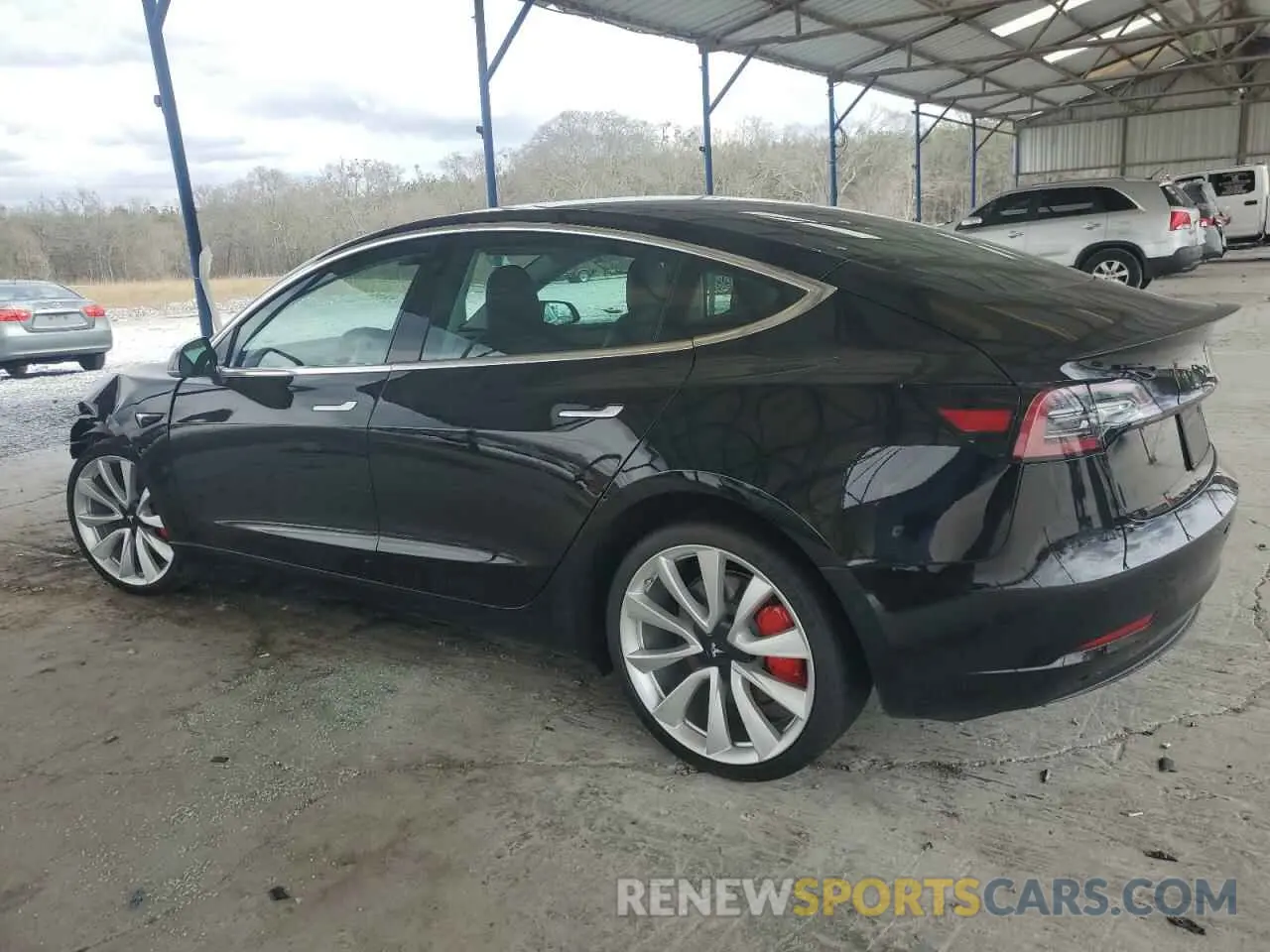 2 fotografías del automóvil dañado 5YJ3E1EB5KF434594 TESLA MODEL 3 2019