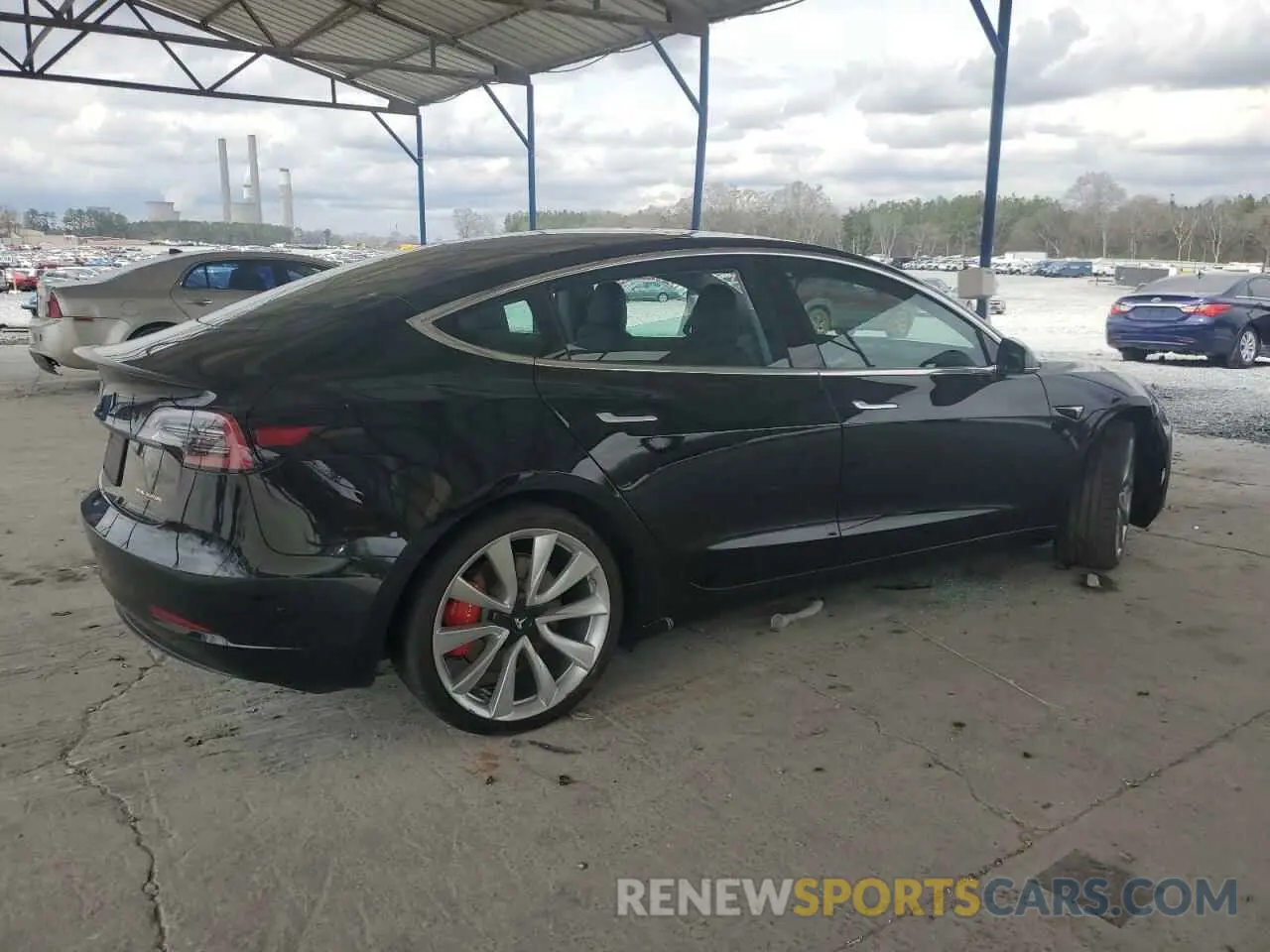 3 fotografías del automóvil dañado 5YJ3E1EB5KF434594 TESLA MODEL 3 2019