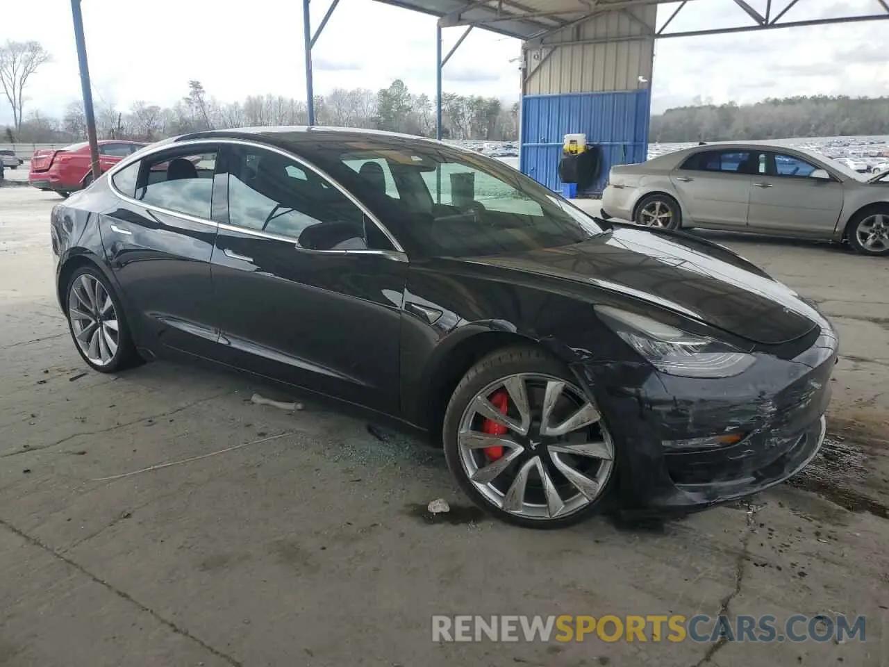 4 fotografías del automóvil dañado 5YJ3E1EB5KF434594 TESLA MODEL 3 2019