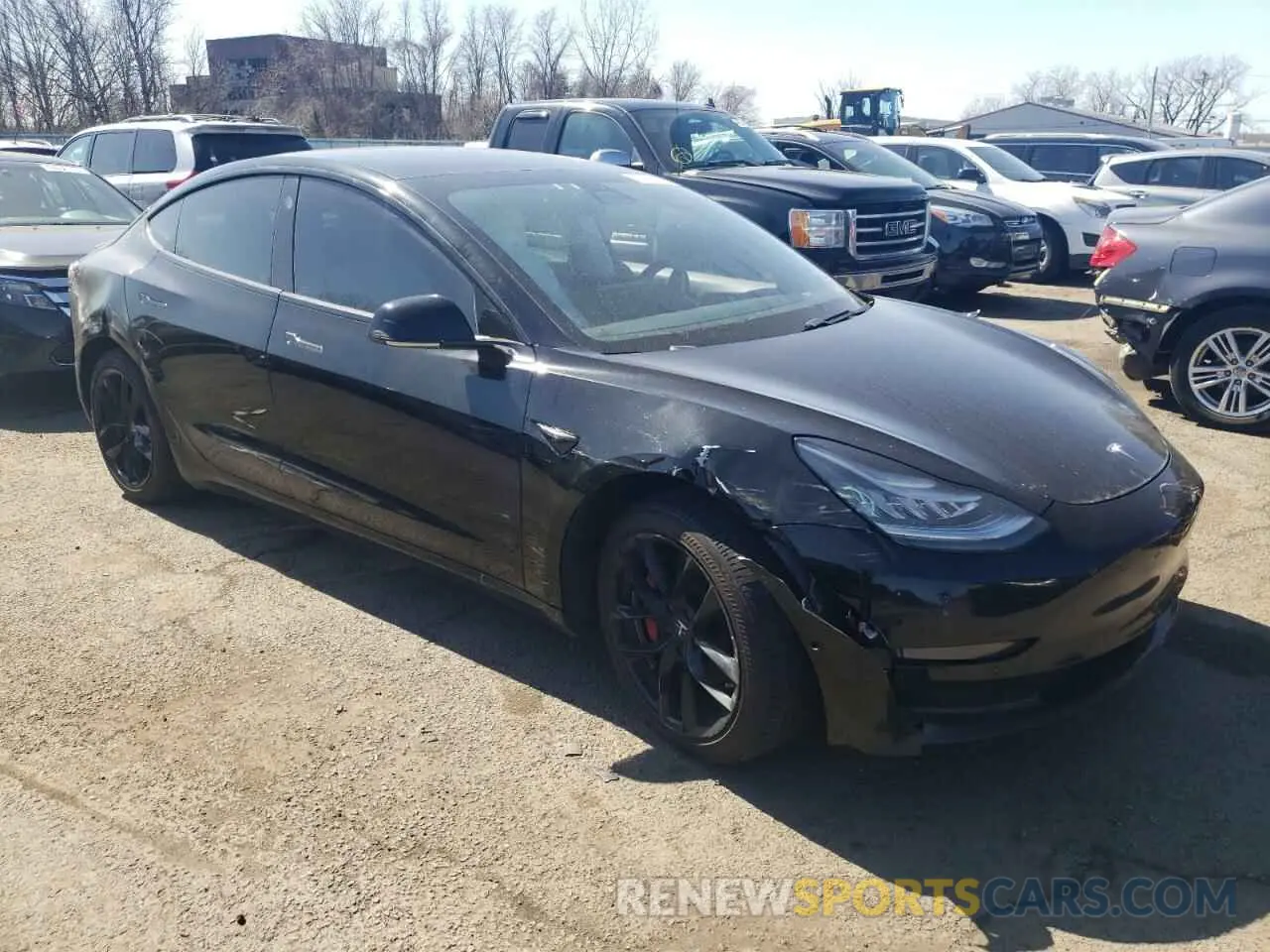 4 fotografías del automóvil dañado 5YJ3E1EB5KF440749 TESLA MODEL 3 2019