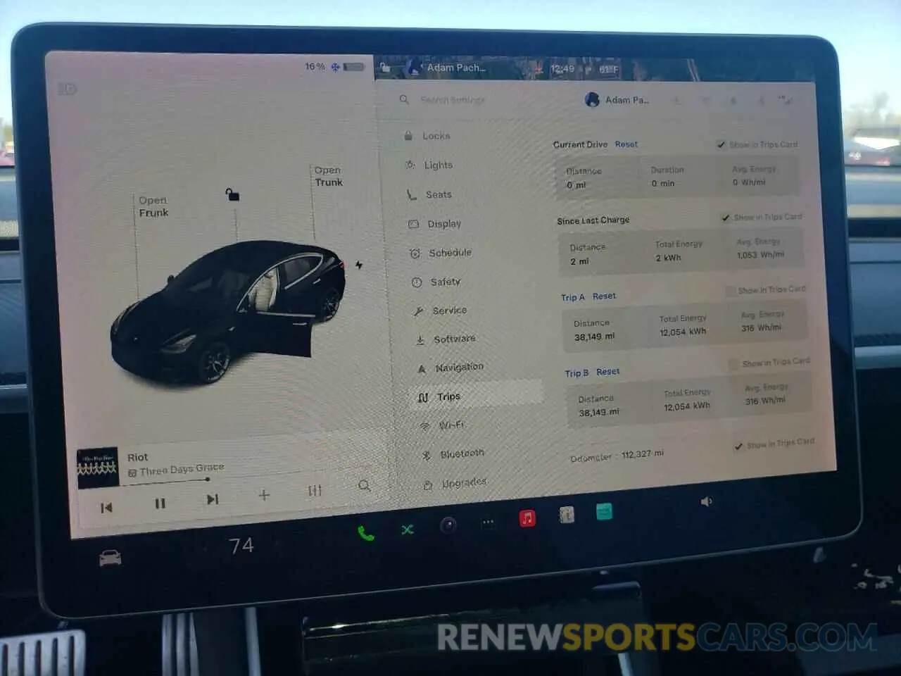 9 fotografías del automóvil dañado 5YJ3E1EB5KF440749 TESLA MODEL 3 2019