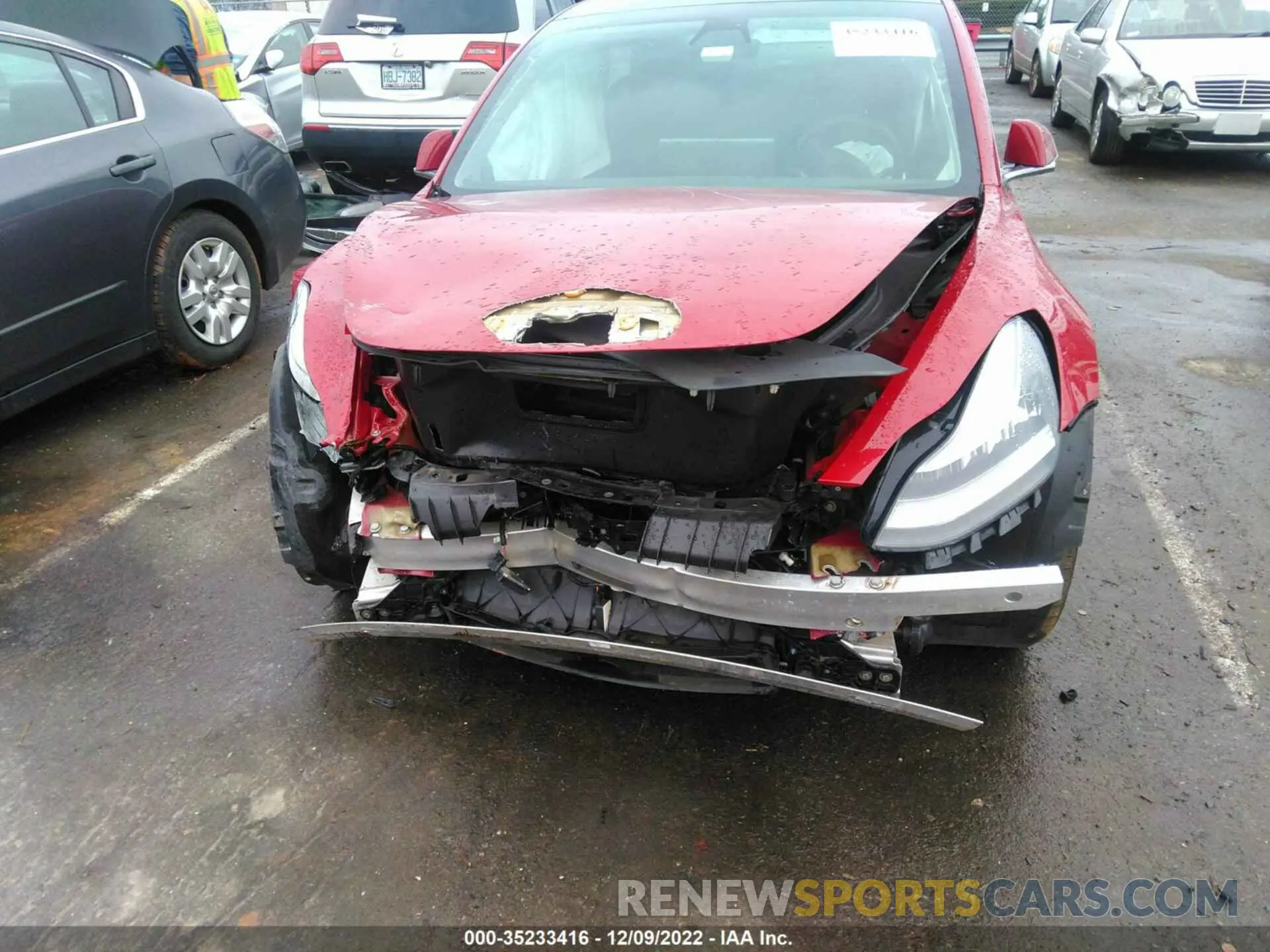 6 fotografías del automóvil dañado 5YJ3E1EB5KF464839 TESLA MODEL 3 2019