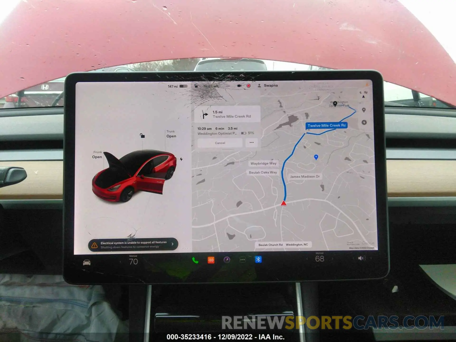 7 fotografías del automóvil dañado 5YJ3E1EB5KF464839 TESLA MODEL 3 2019