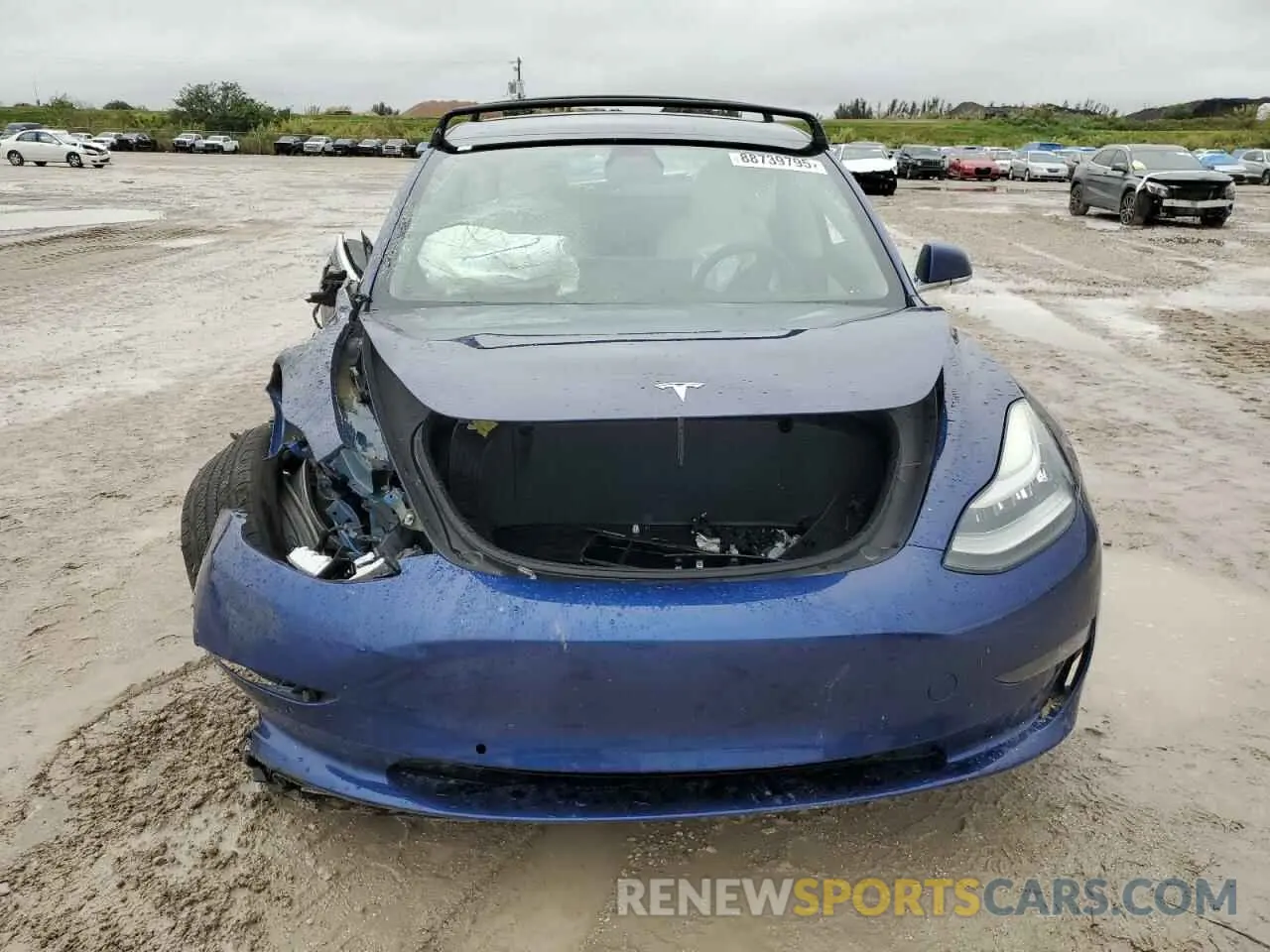 5 fotografías del automóvil dañado 5YJ3E1EB5KF482337 TESLA MODEL 3 2019