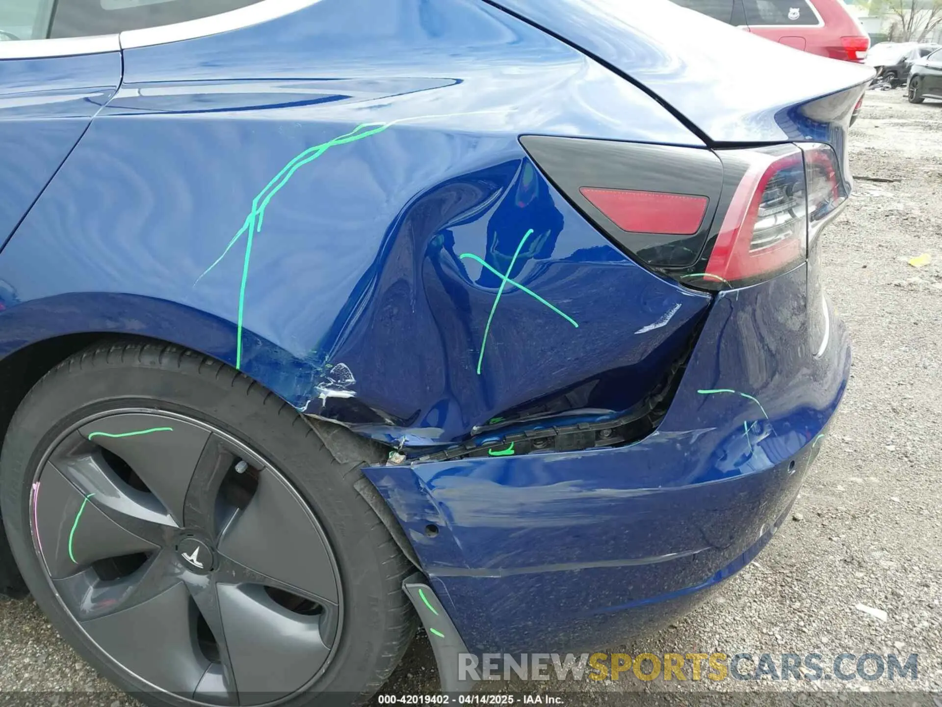 6 fotografías del automóvil dañado 5YJ3E1EB5KF497582 TESLA MODEL 3 2019