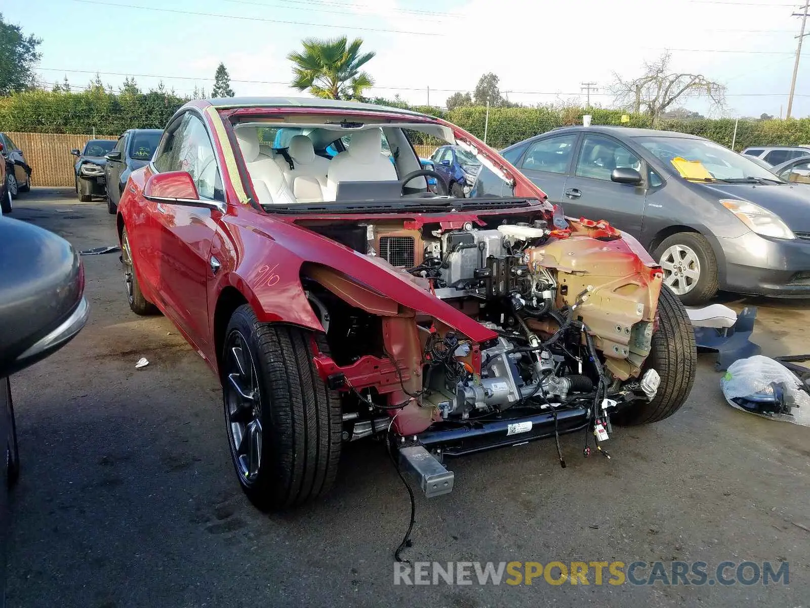 1 fotografías del automóvil dañado 5YJ3E1EB5KF533593 TESLA MODEL 3 2019