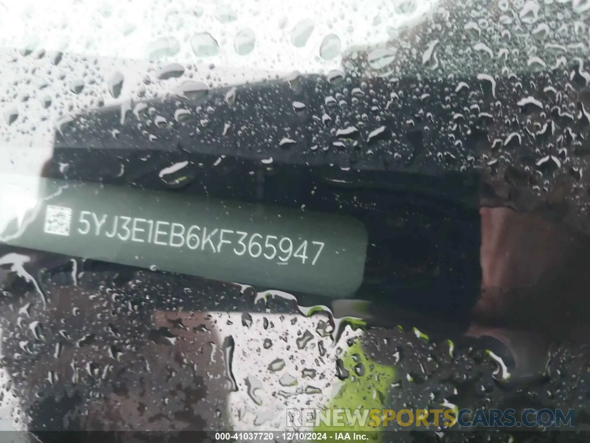 9 fotografías del automóvil dañado 5YJ3E1EB6KF365947 TESLA MODEL 3 2019