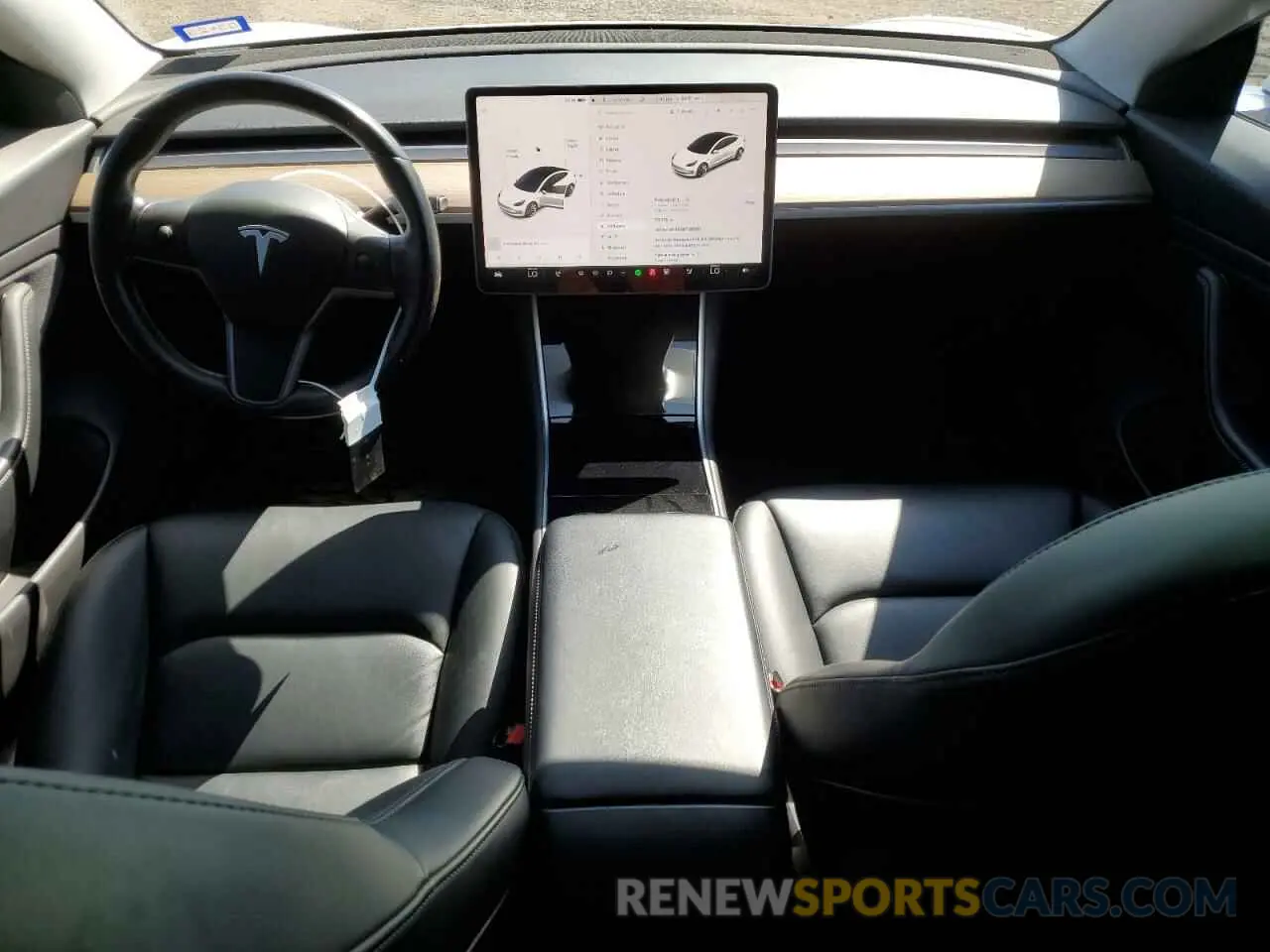 8 fotografías del automóvil dañado 5YJ3E1EB6KF390105 TESLA MODEL 3 2019