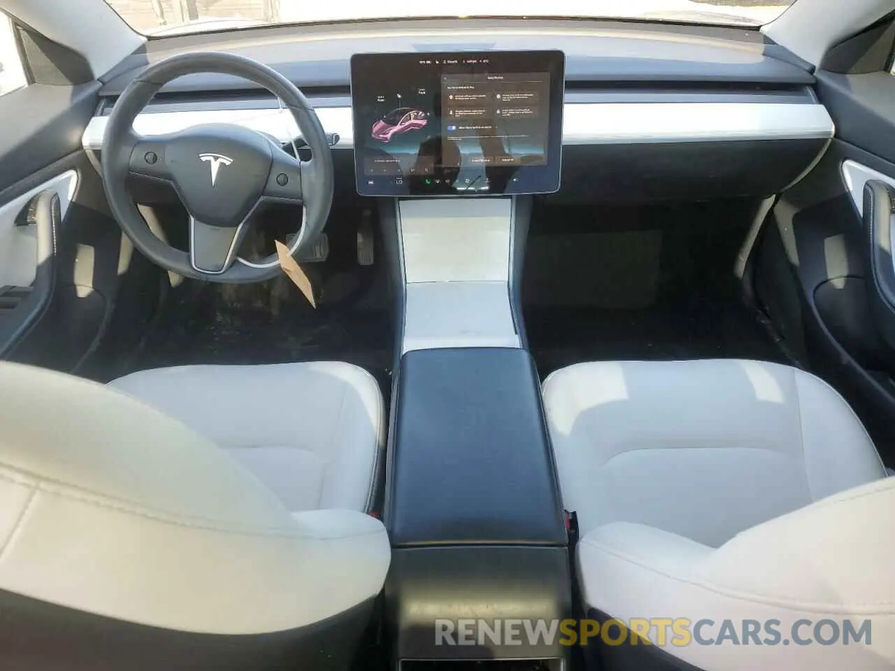 8 fotografías del automóvil dañado 5YJ3E1EB6KF421305 TESLA MODEL 3 2019