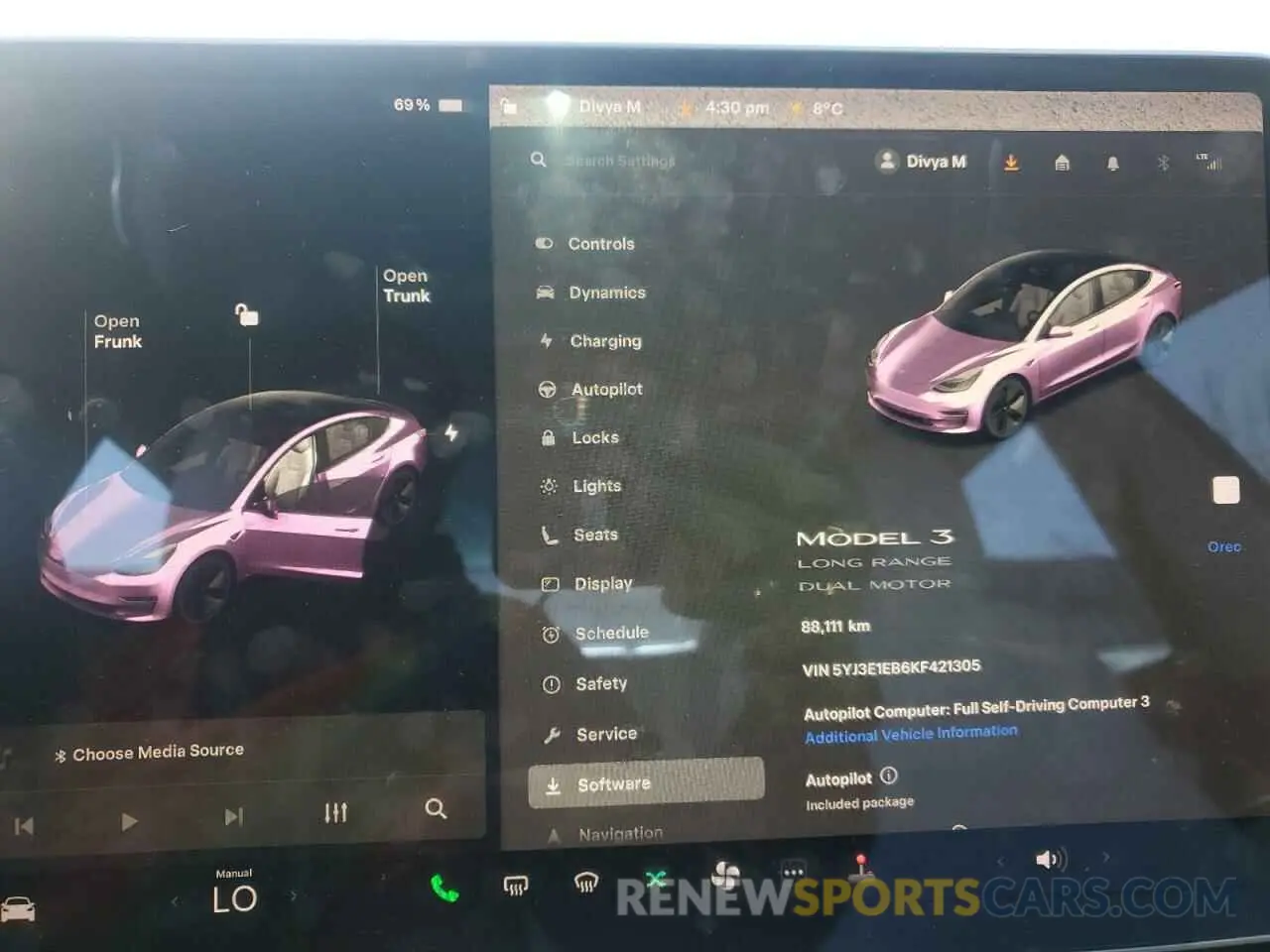 9 fotografías del automóvil dañado 5YJ3E1EB6KF421305 TESLA MODEL 3 2019