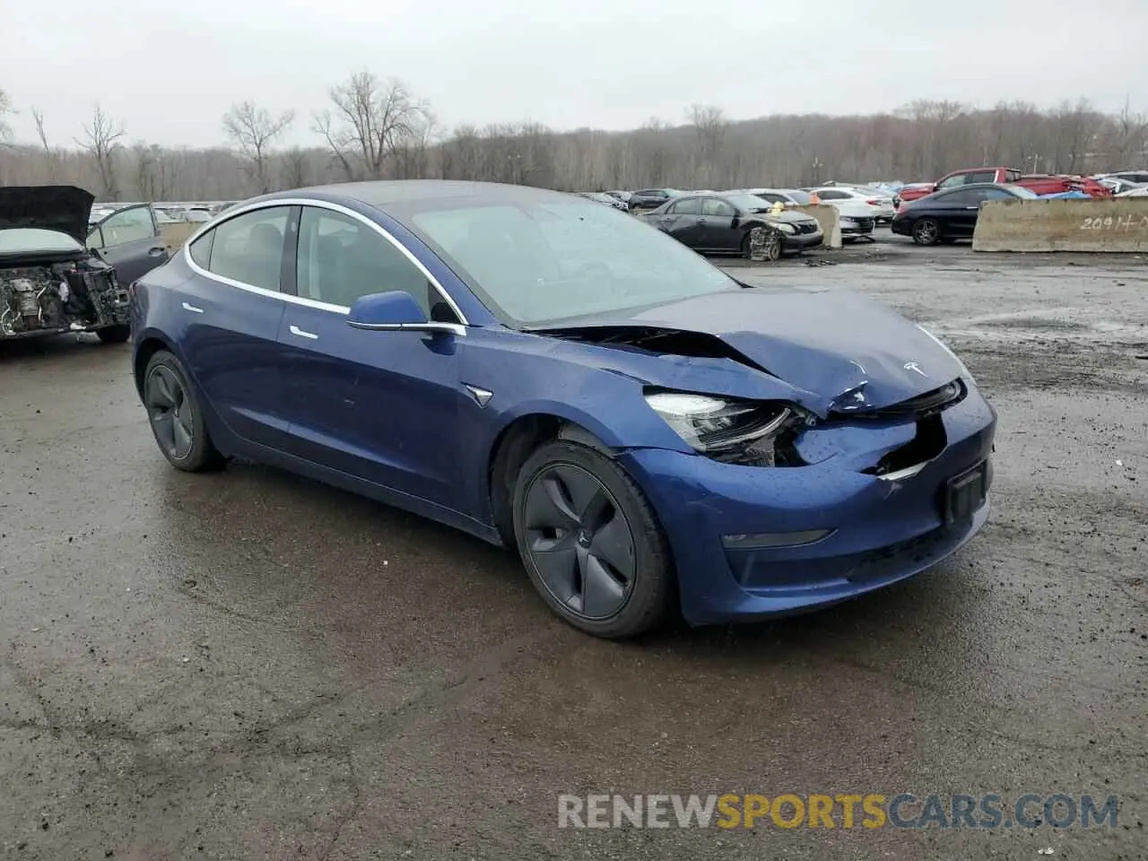 4 fotografías del automóvil dañado 5YJ3E1EB6KF452747 TESLA MODEL 3 2019