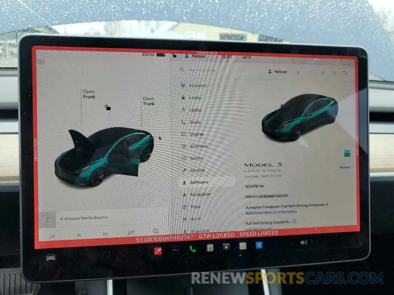 9 fotografías del automóvil dañado 5YJ3E1EB6KF452747 TESLA MODEL 3 2019