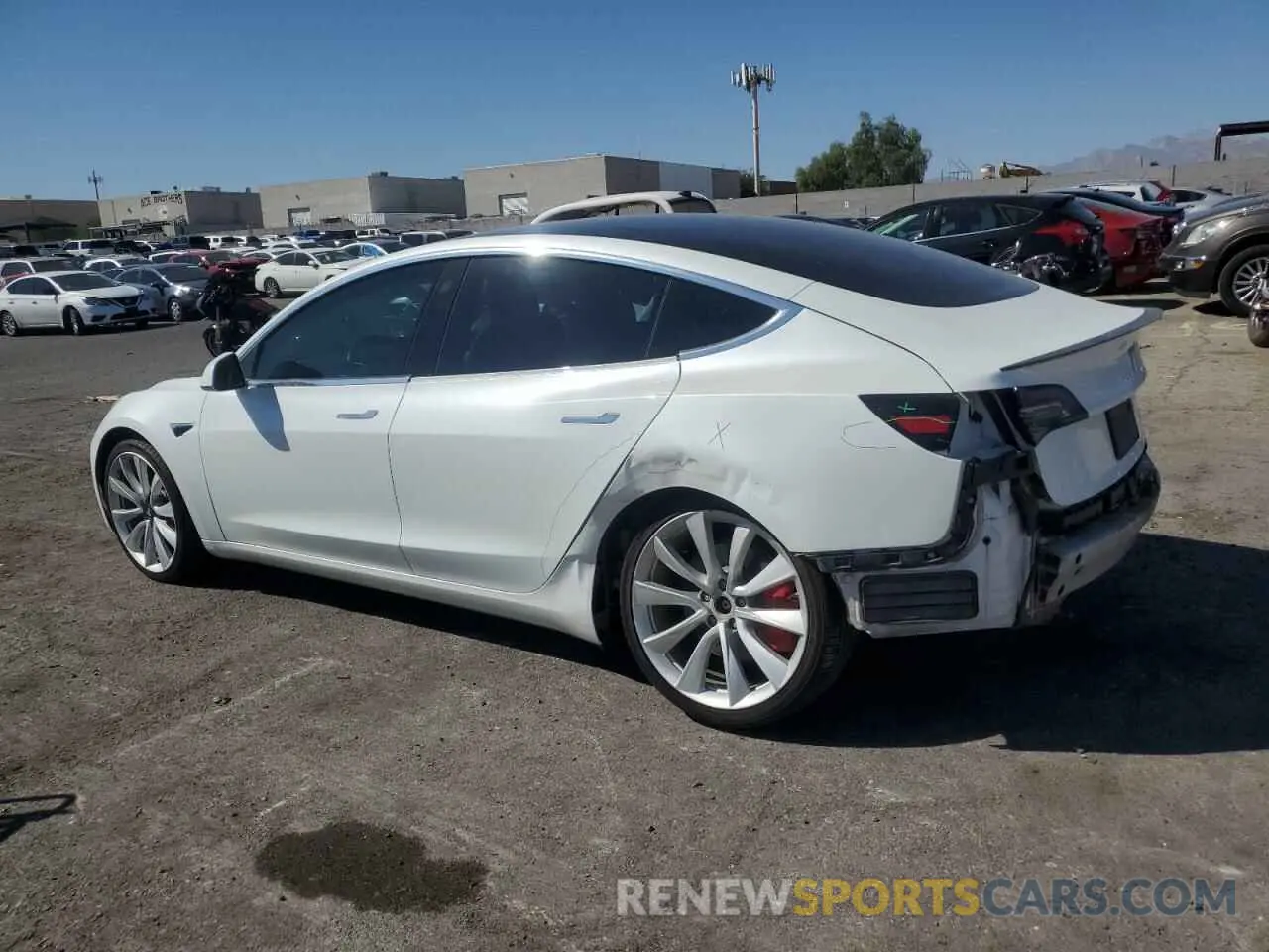 2 fotografías del automóvil dañado 5YJ3E1EB6KF454997 TESLA MODEL 3 2019