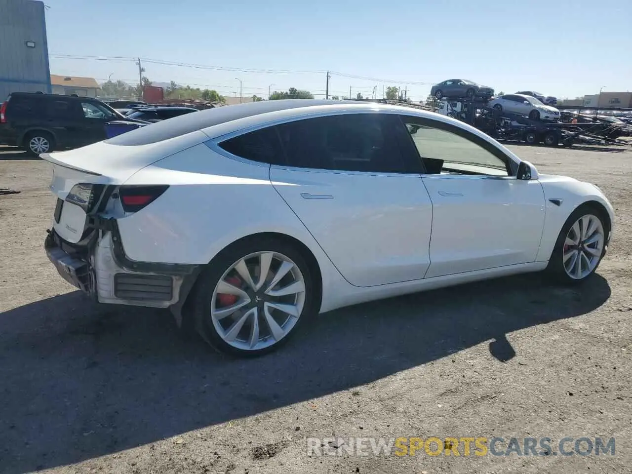 3 fotografías del automóvil dañado 5YJ3E1EB6KF454997 TESLA MODEL 3 2019