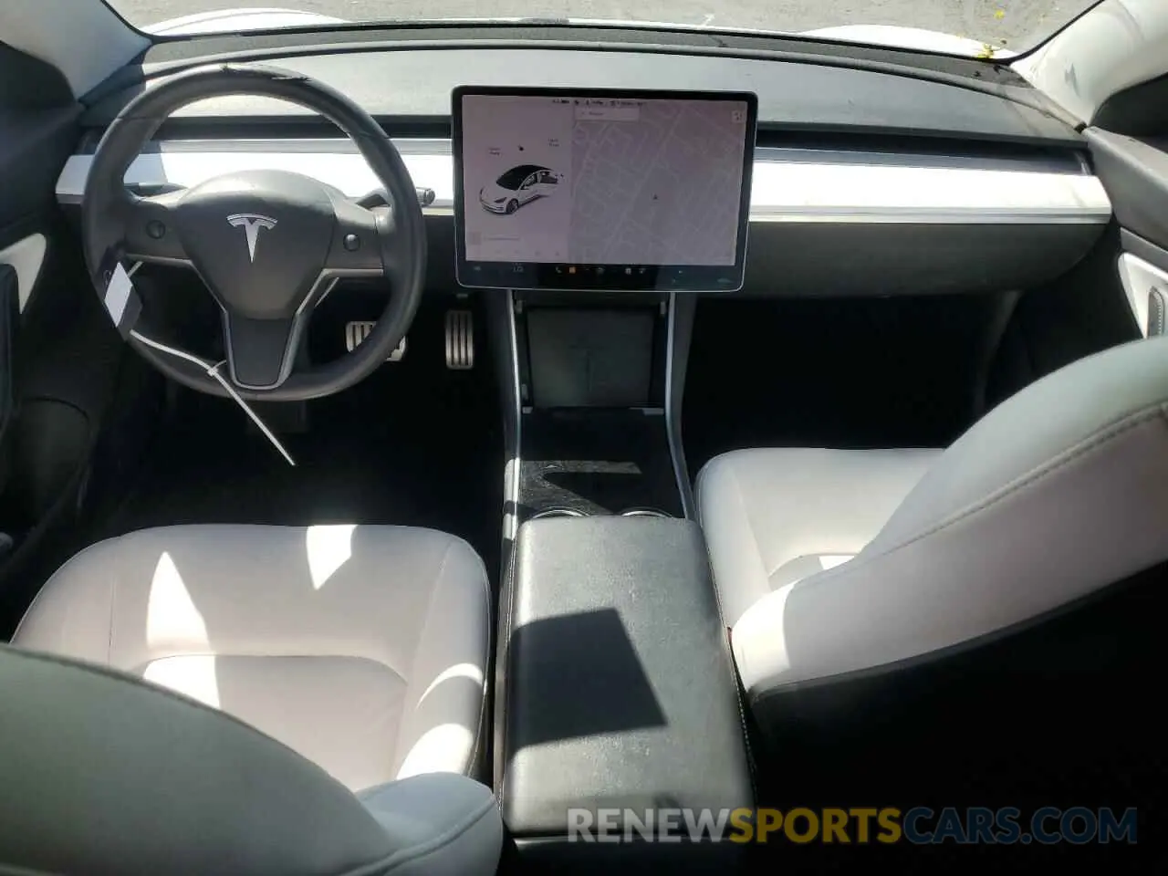 8 fotografías del automóvil dañado 5YJ3E1EB6KF454997 TESLA MODEL 3 2019